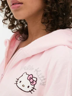 Hauts De Pyjama|Primark Sweat à Capuche Zippé En Velours à Coordonner Hello Kitty Rose