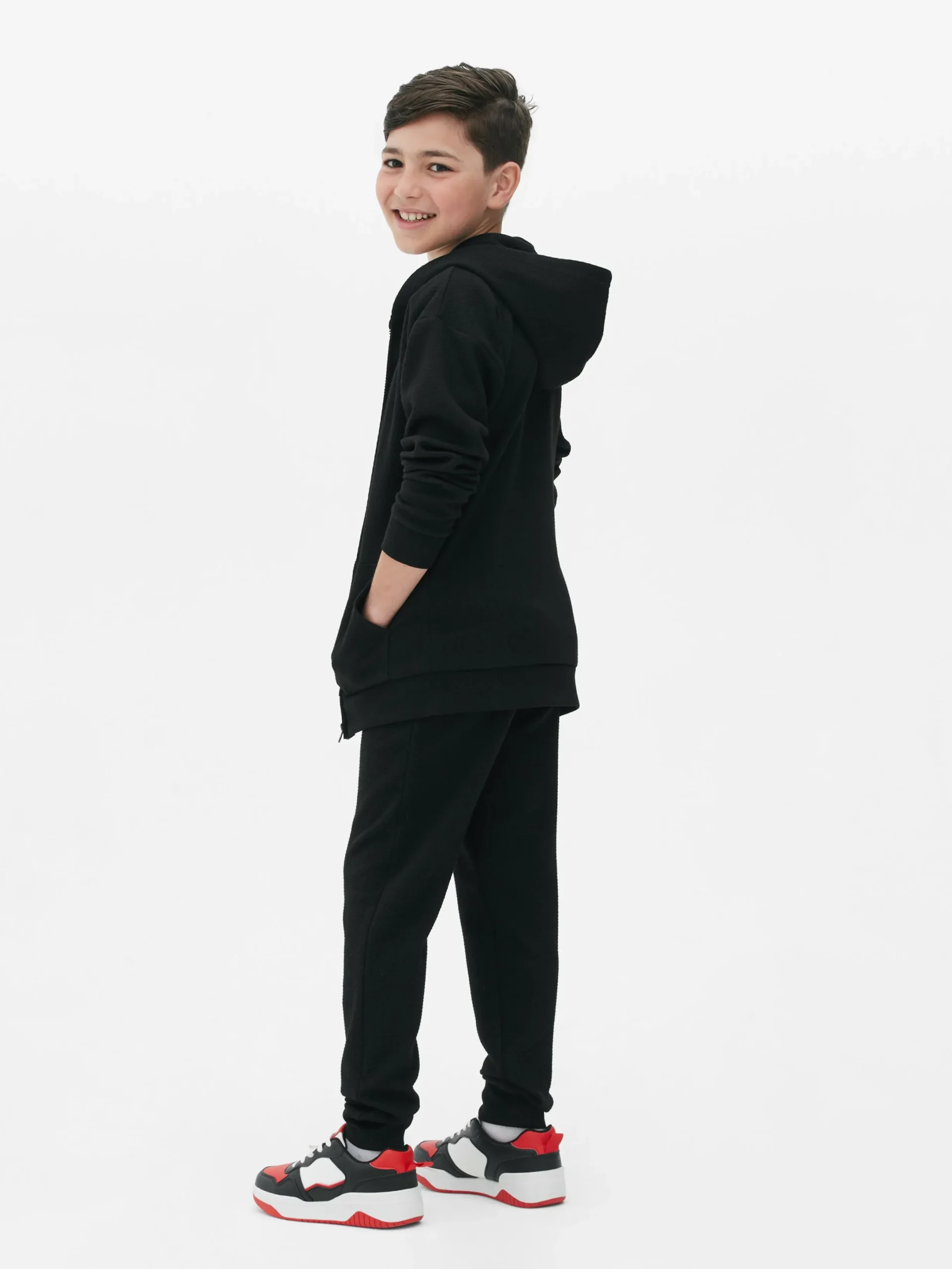Sweats À Capuche Et Sweat-Shirts|Primark Sweat à Capuche Zippé Texturé Ado Noir