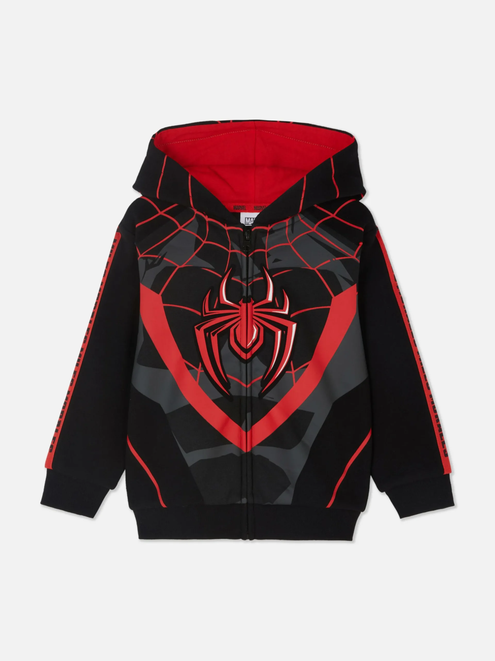 Déguisements Halloween Pour Enfants|Tout Halloween|Primark Sweat Zippé à Capuche Marvel Spider-Man Miles Morales Noir