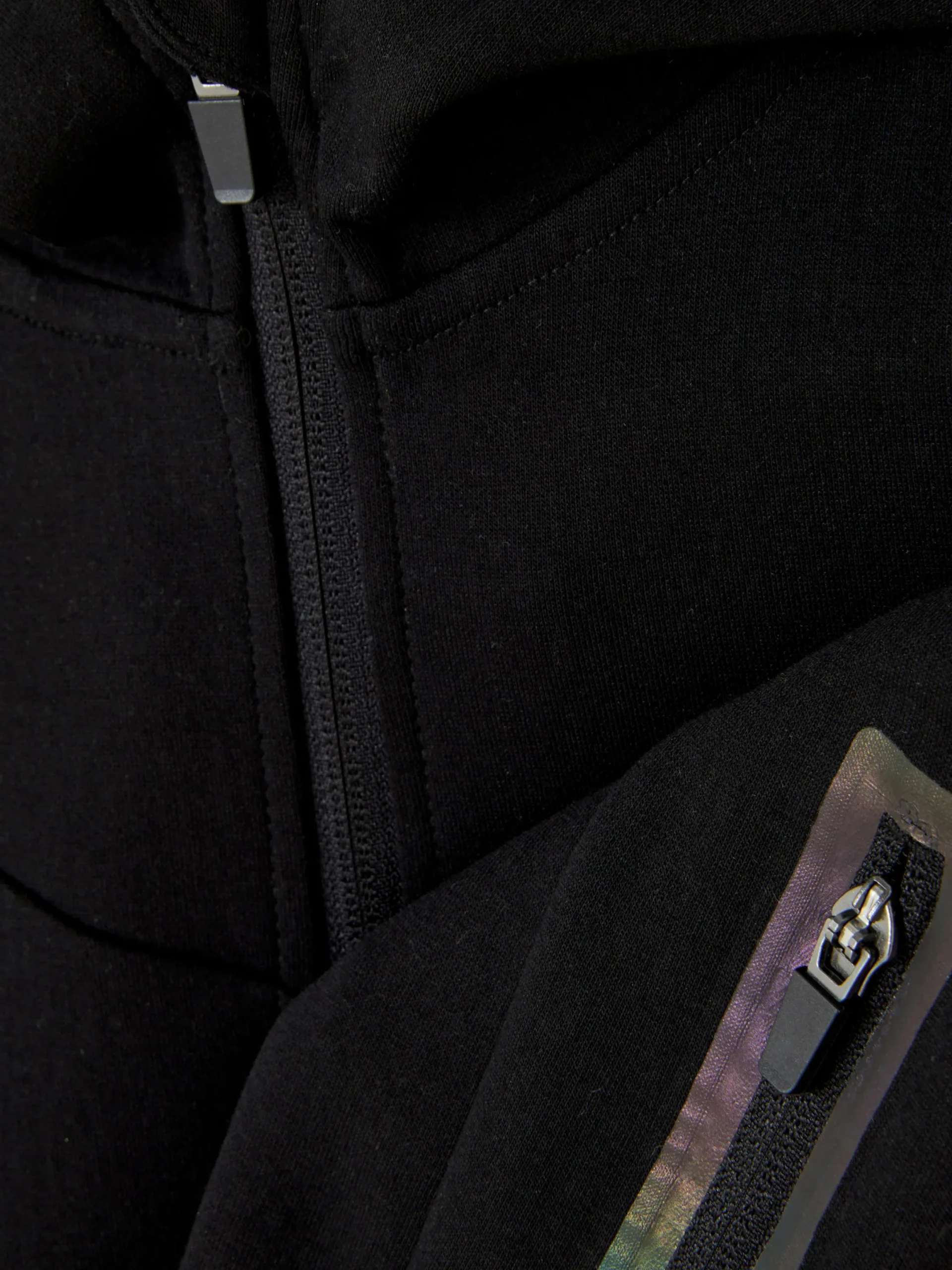 Sweats À Capuche Et Sweat-Shirts|Primark Sweat Zippé Contrecollé à Capuche à Coordonner Noir