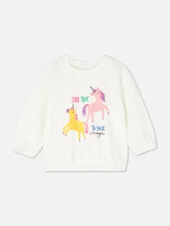 Pulls Et Gilets|Primark Sweat-shirt à Col Ras-du-cou à Coordonner Blanc