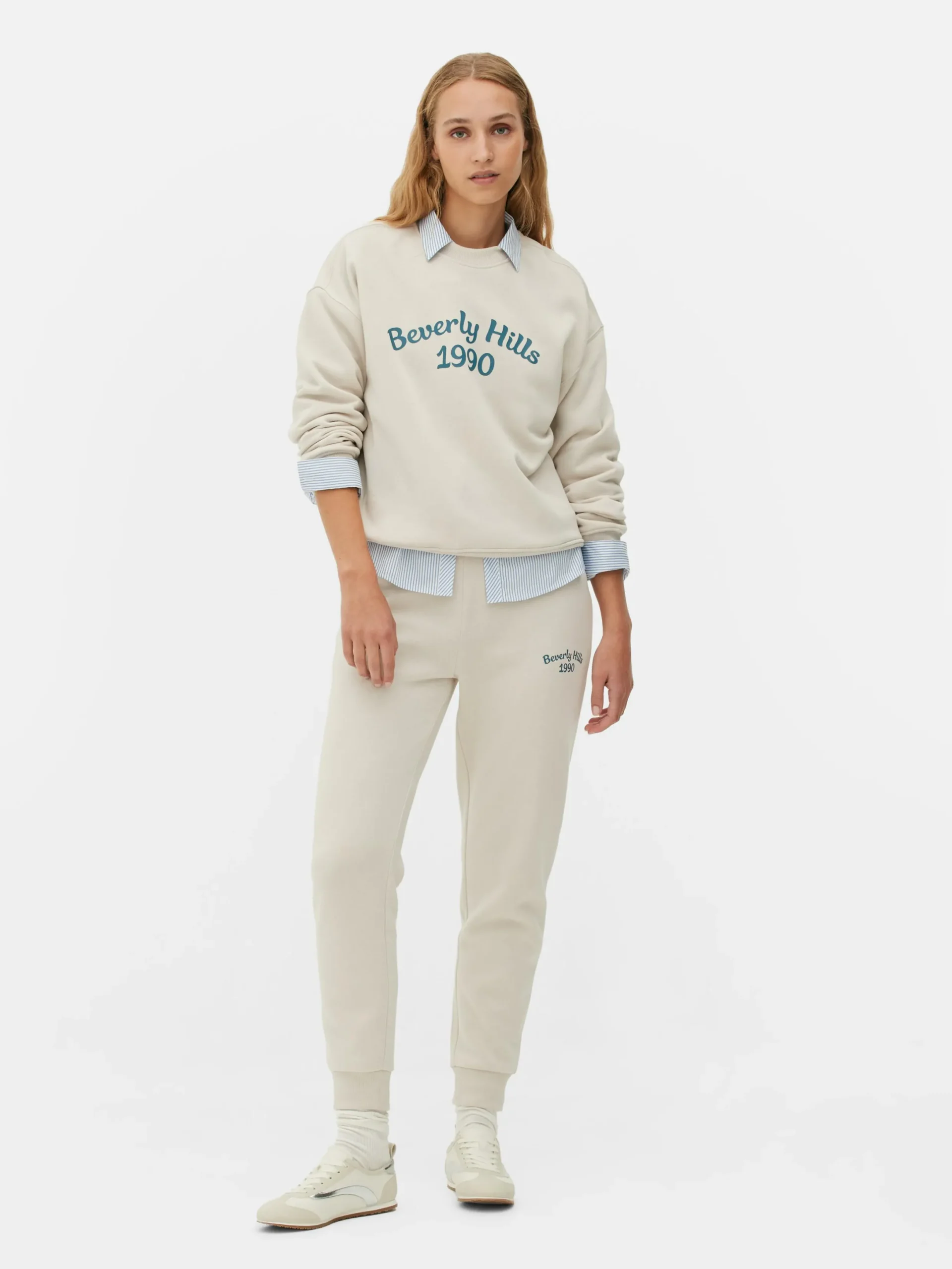 Sweats À Capuche Et Sweat-Shirts|Primark Sweat-shirt à Col Ras-du-cou Avec Message Crème