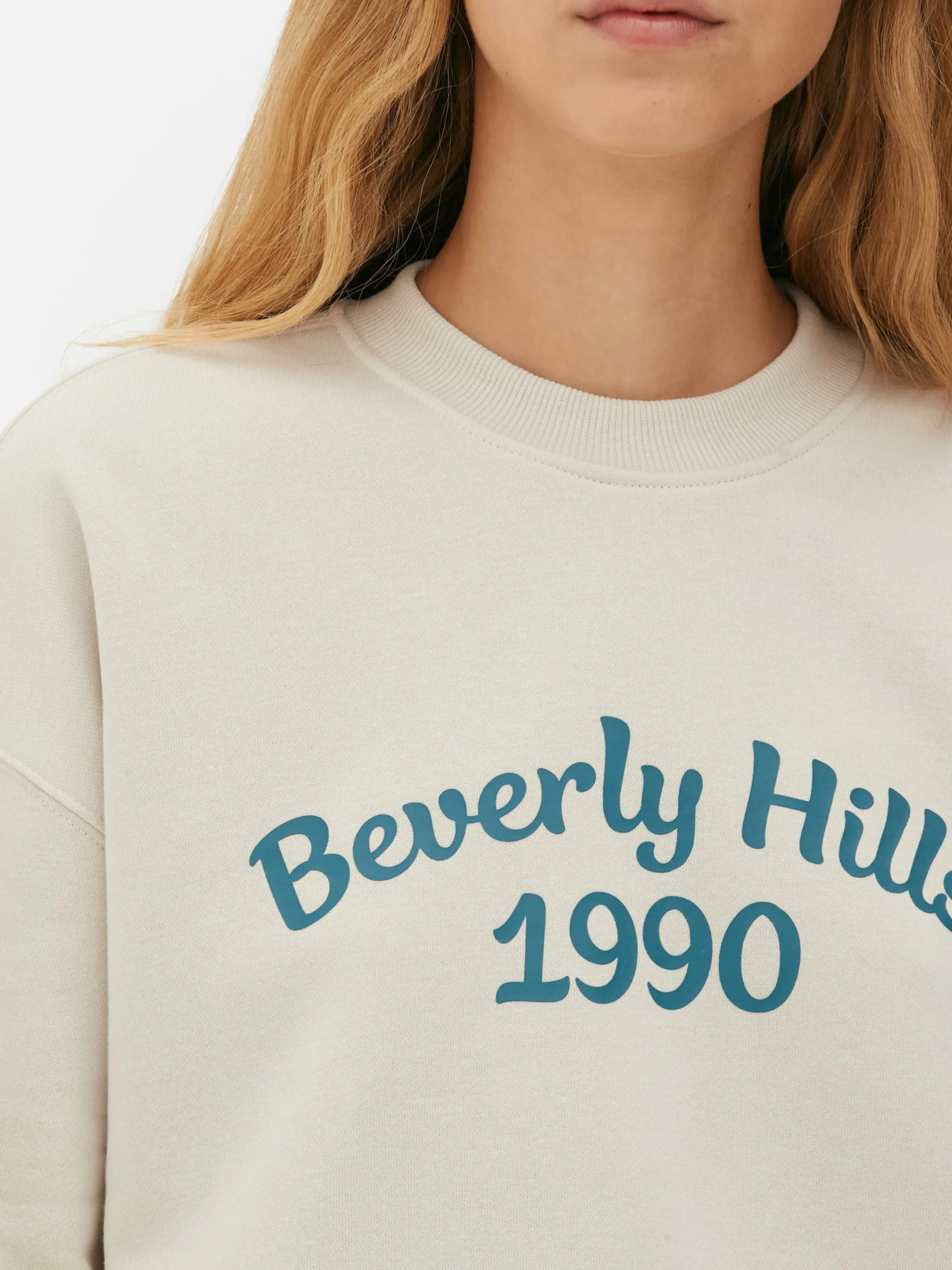 Sweats À Capuche Et Sweat-Shirts|Primark Sweat-shirt à Col Ras-du-cou Avec Message Crème