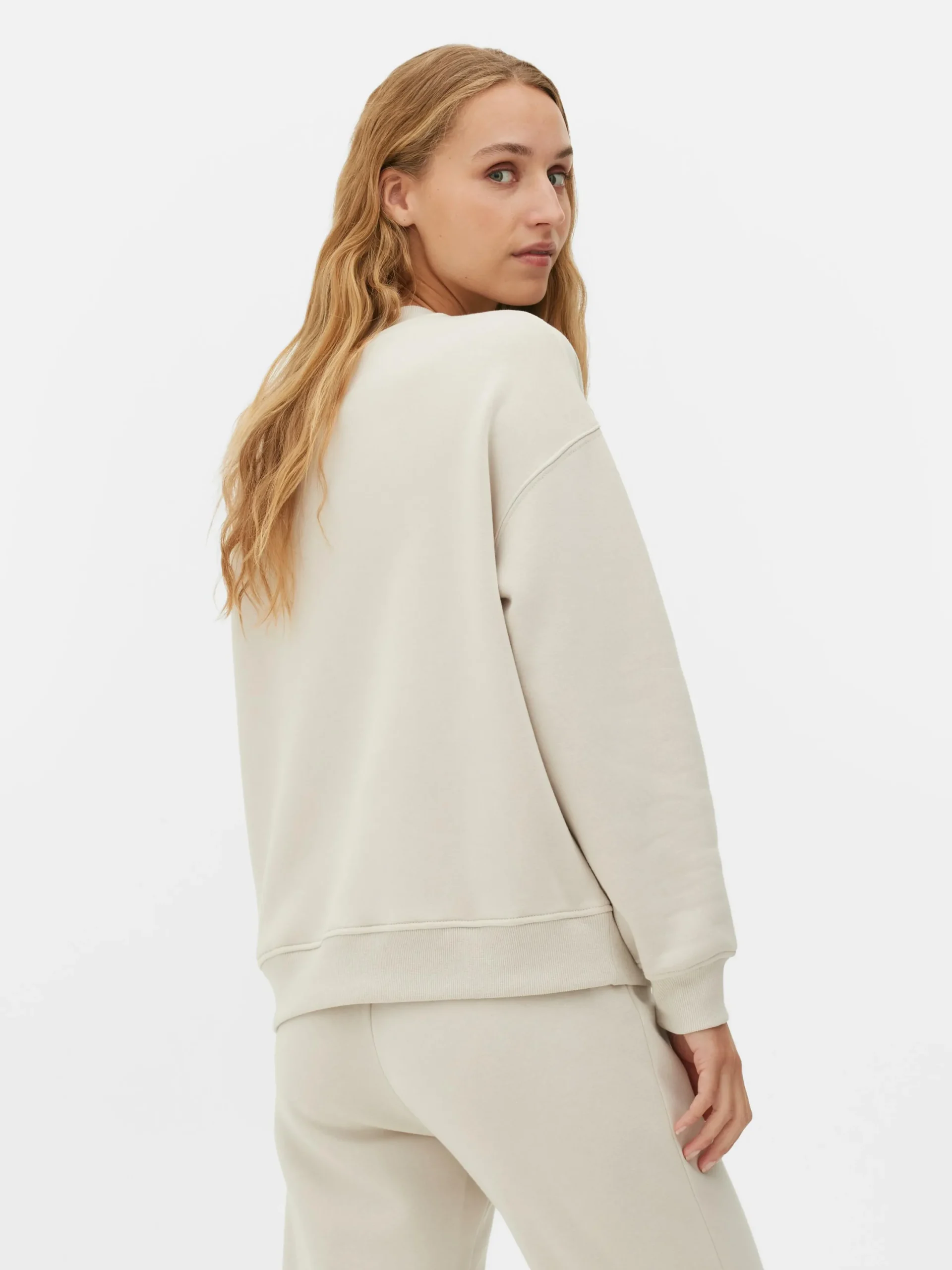Sweats À Capuche Et Sweat-Shirts|Primark Sweat-shirt à Col Ras-du-cou Avec Message Crème
