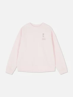 Sweats À Capuche Et Sweat-Shirts|Primark Sweat-shirt à Col Ras-du-cou Avec Message Rose