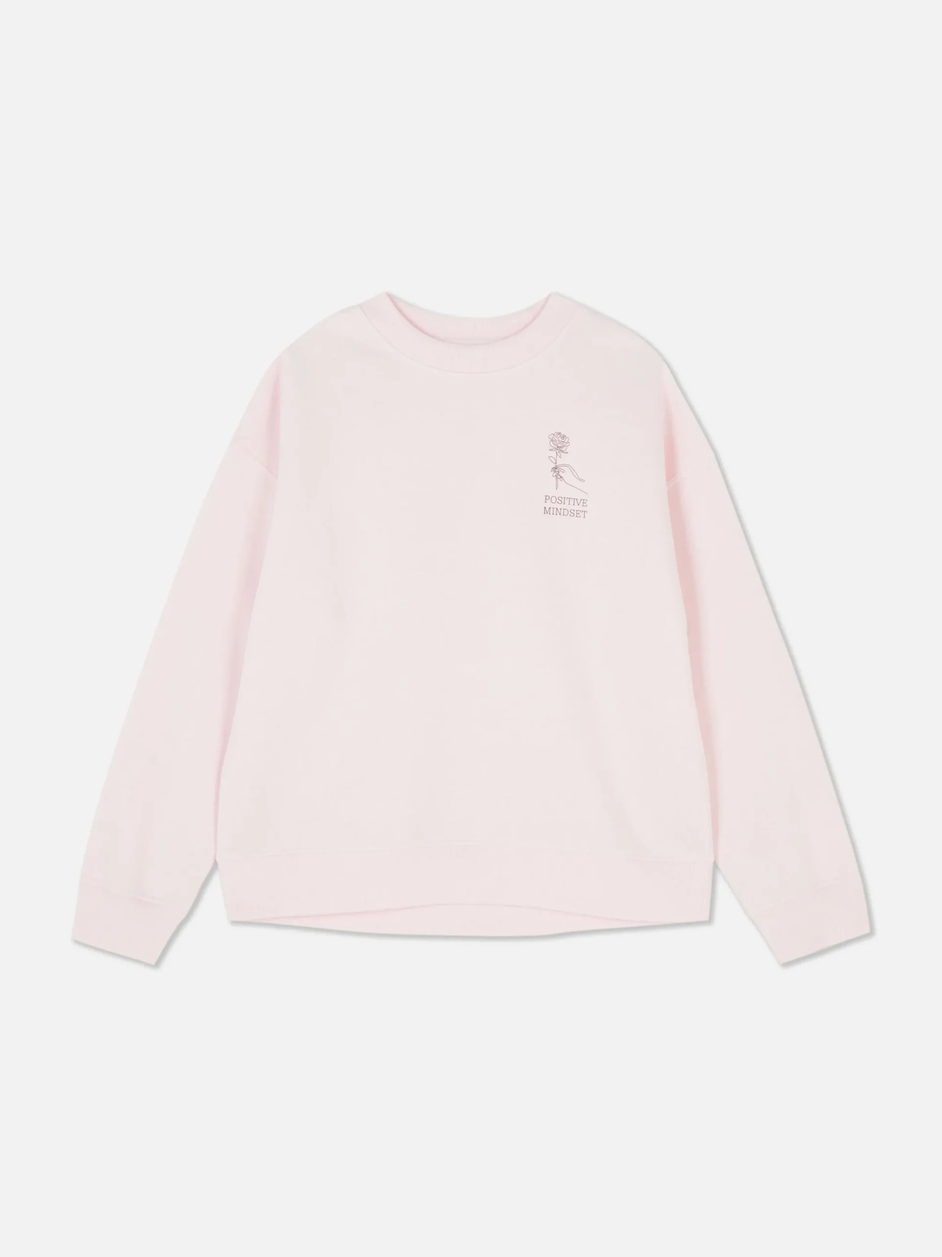 Sweats À Capuche Et Sweat-Shirts|Primark Sweat-shirt à Col Ras-du-cou Avec Message Rose