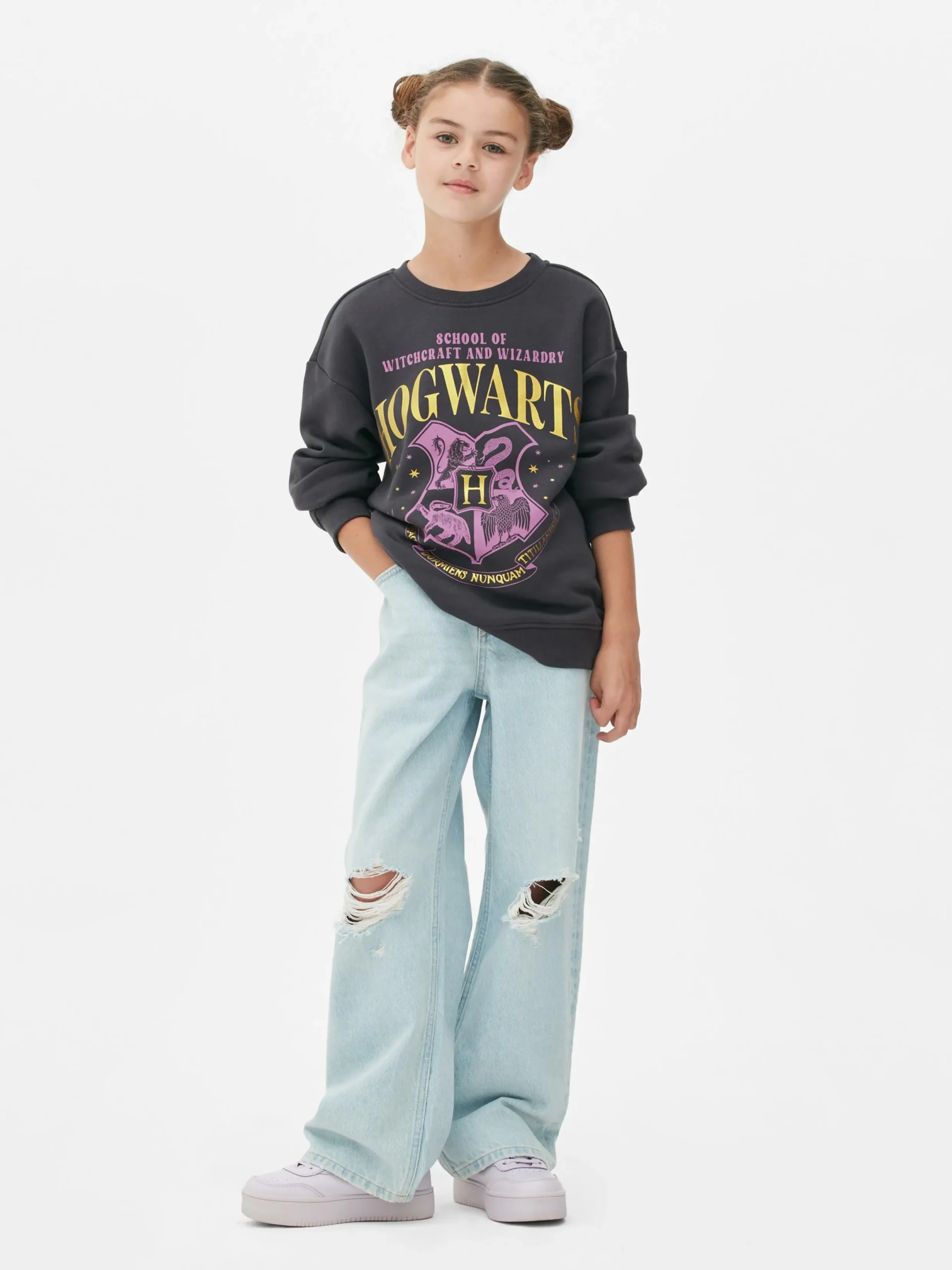 Sweats À Capuche Et Sweat-Shirts|Primark Sweat-shirt à Col Ras-du-cou Harry Potter™ Poudlard Anthracite