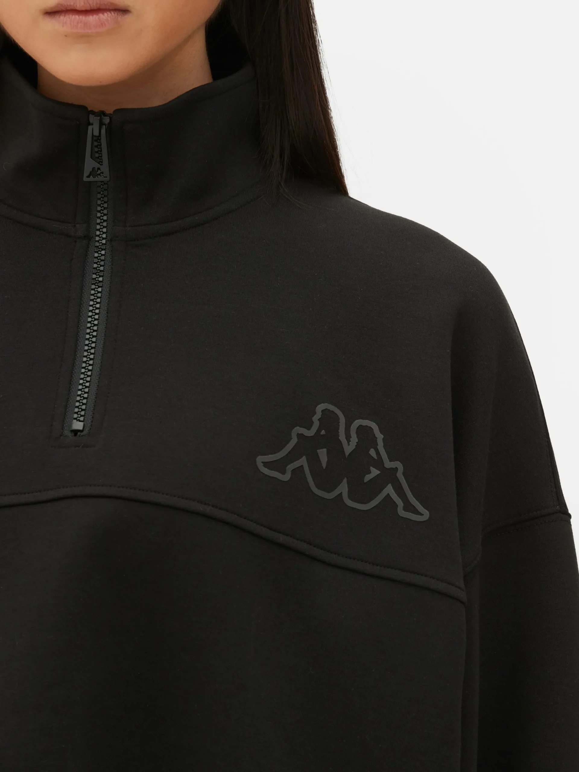 Vêtements De Sport|Primark Sweat-shirt à Col Zippé Kappa X Noir