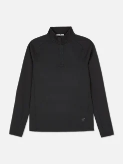 Hauts Et T-Shirts|Vêtements De Sport|Primark Sweat-shirt à Col Zippé Performance Noir