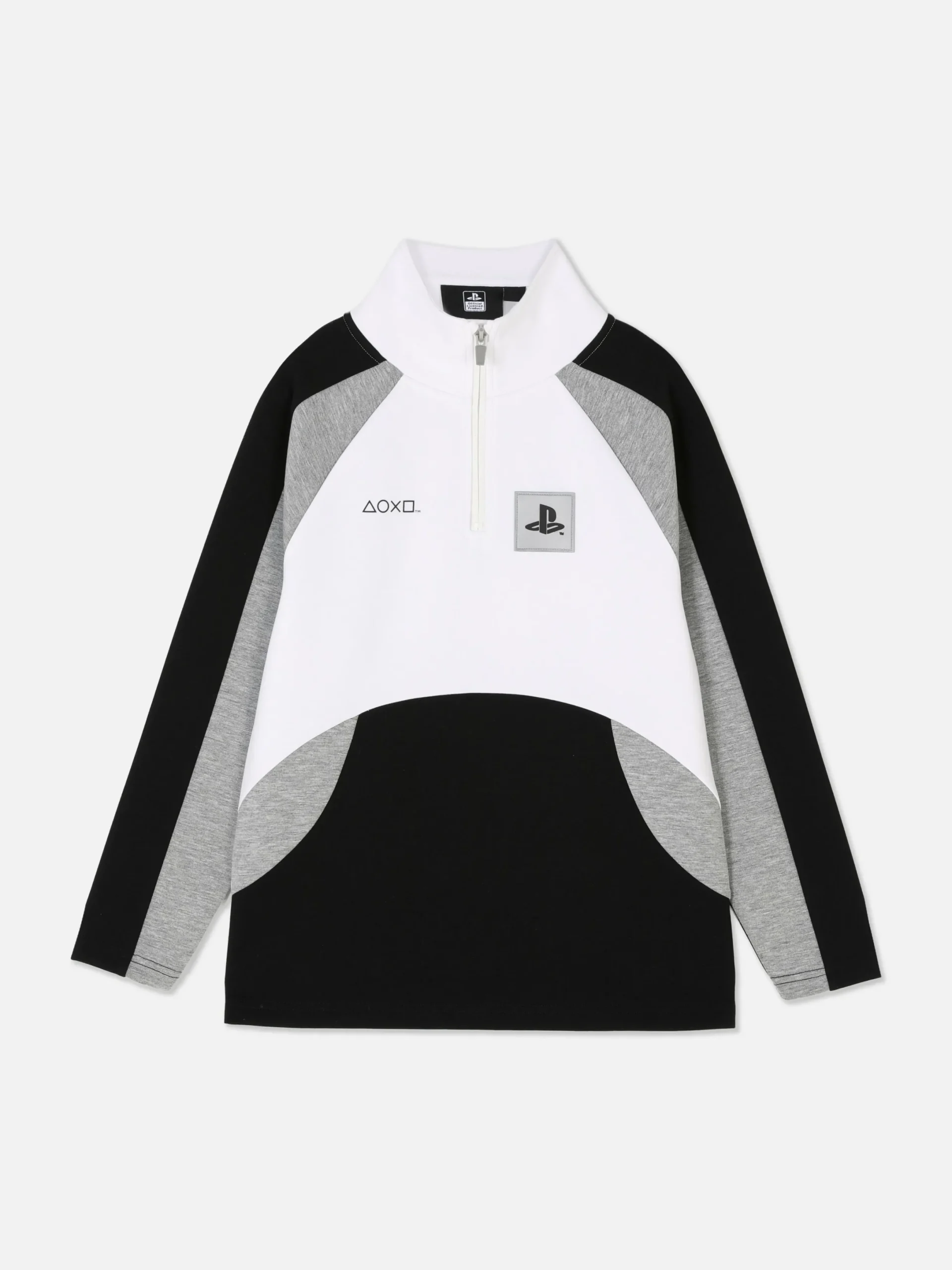 Sweats À Capuche Et Sweat-Shirts|Primark Sweat-shirt à Col Zippé PlayStation Noir/Blanc