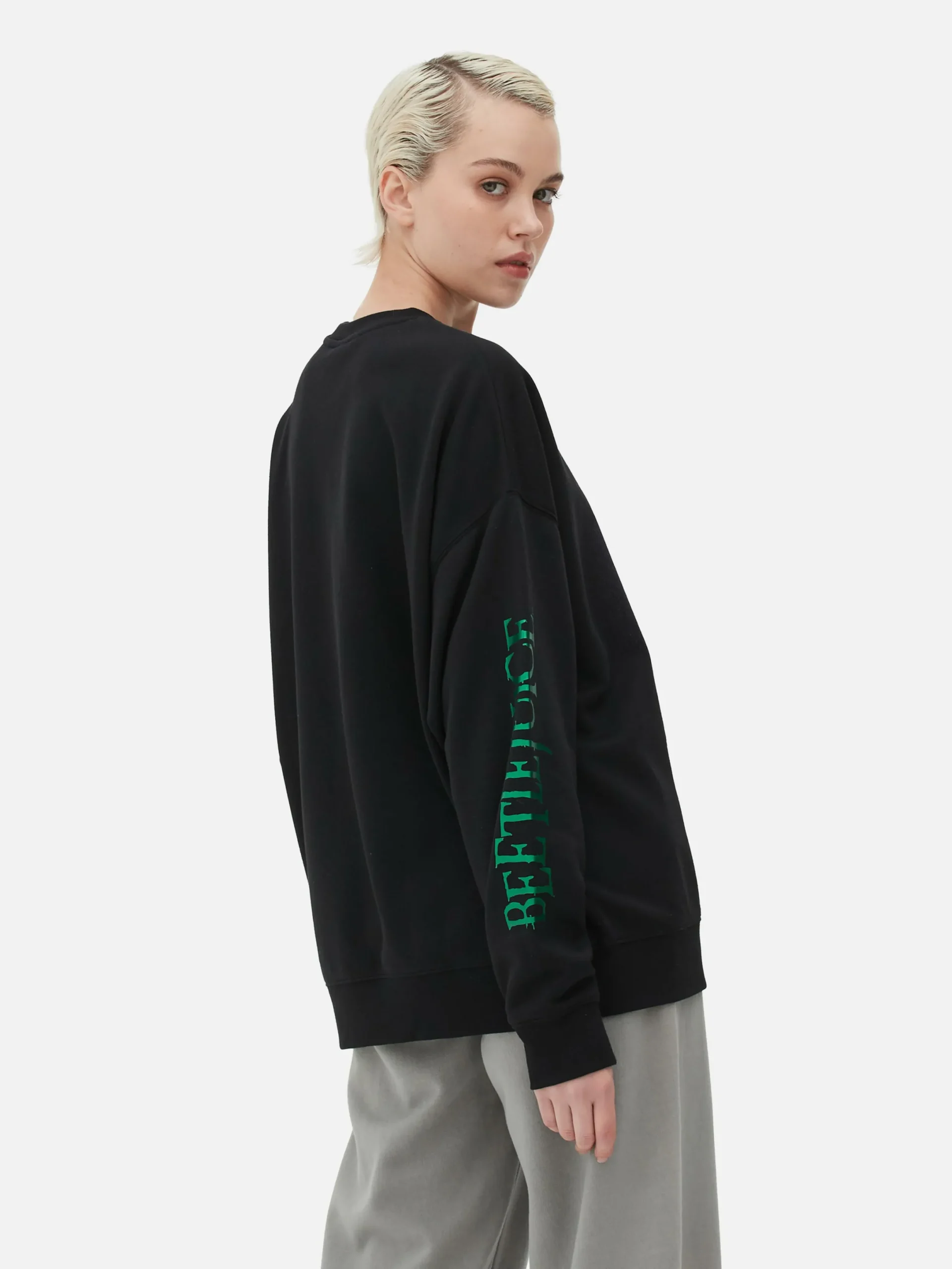 Beetlejuice|Tout Halloween|Primark Sweat-shirt à Motif Personnage Beetlejuice Noir