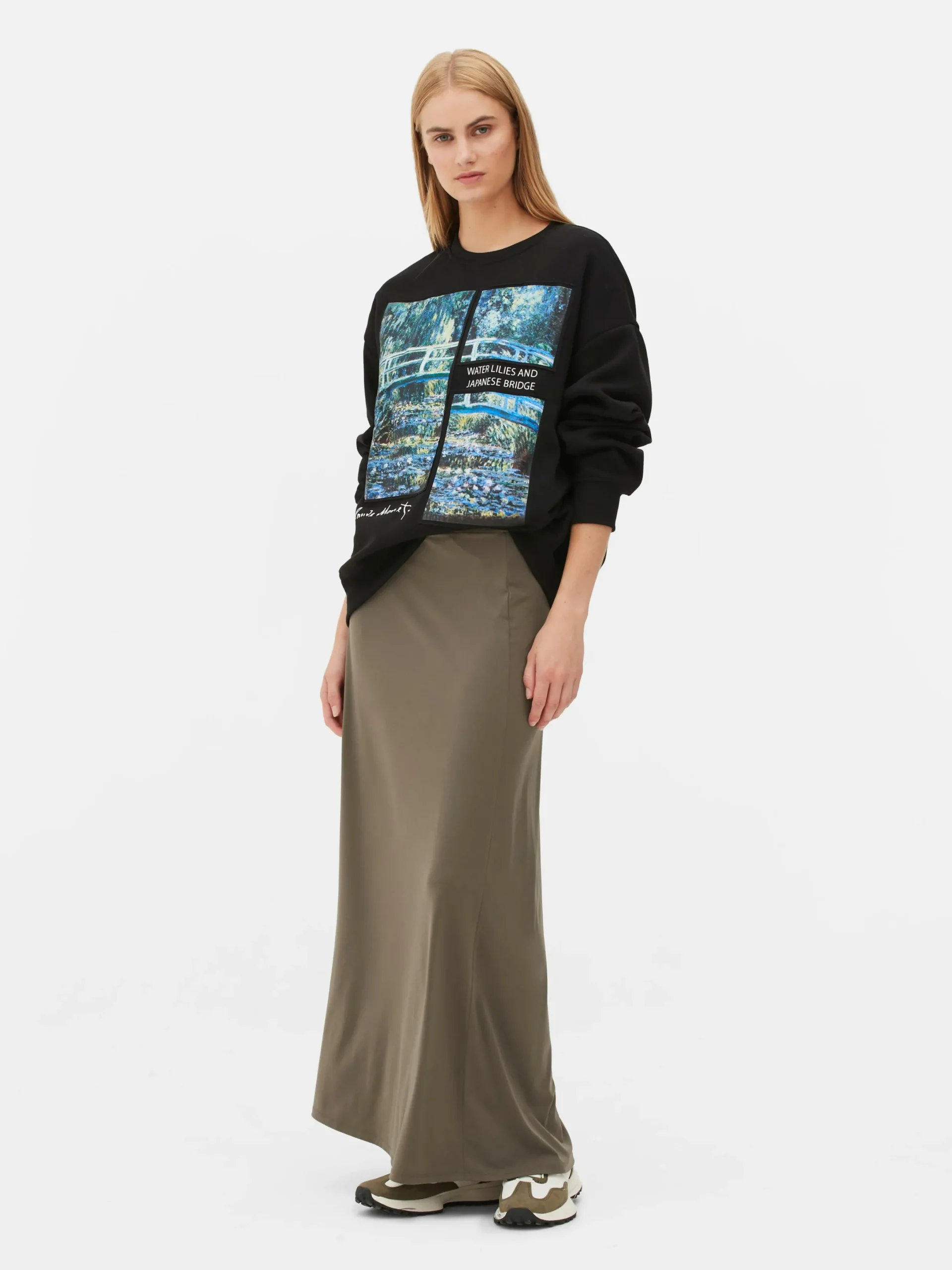 Sweats À Capuche Et Sweat-Shirts|Primark Sweat-shirt Claude Monet Le Bassin Aux Nymphéas Noir