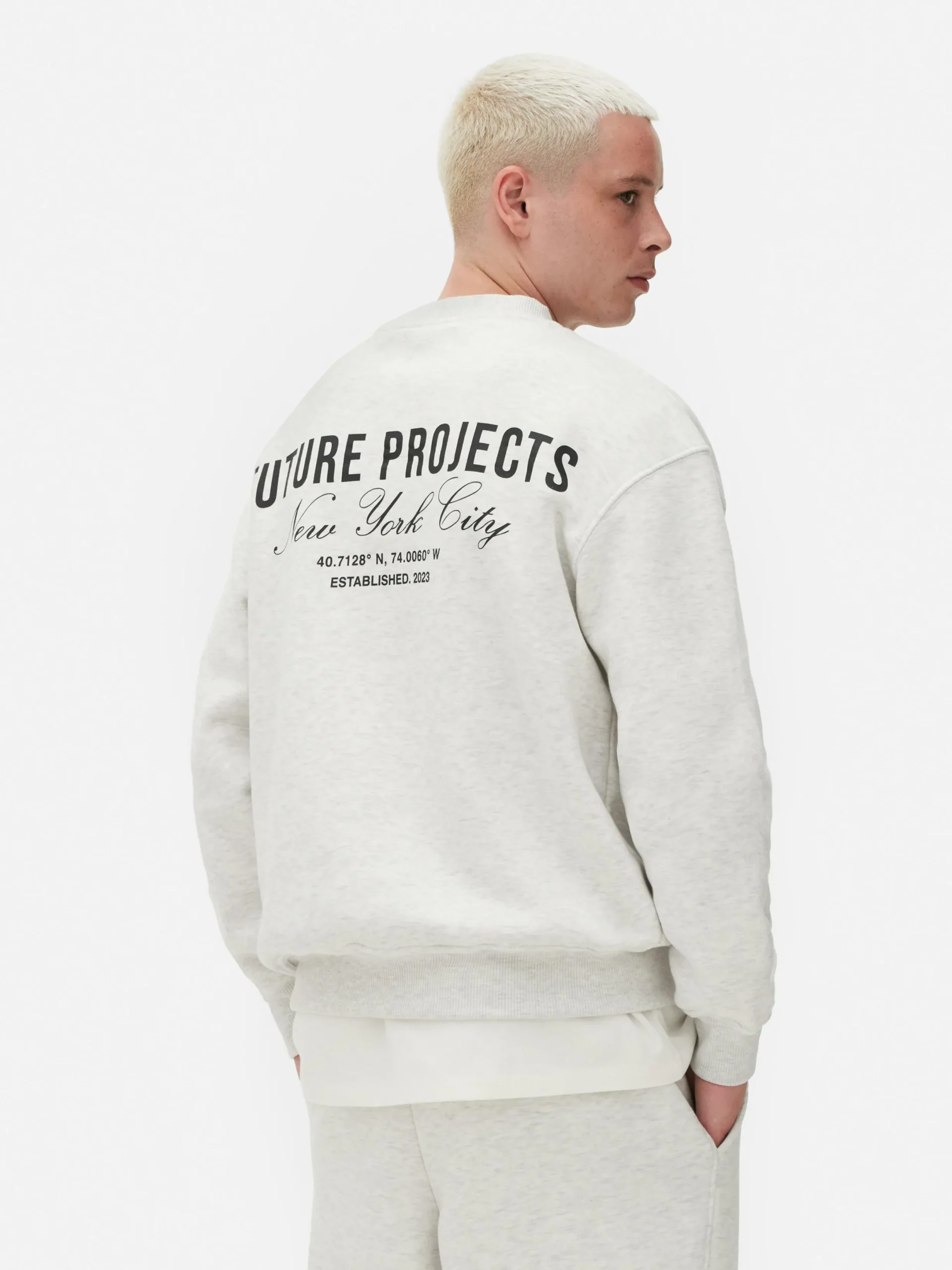 Sweats À Capuche Et Sweat-Shirts|Primark Sweat-shirt Future Projects New York City Gris chiné