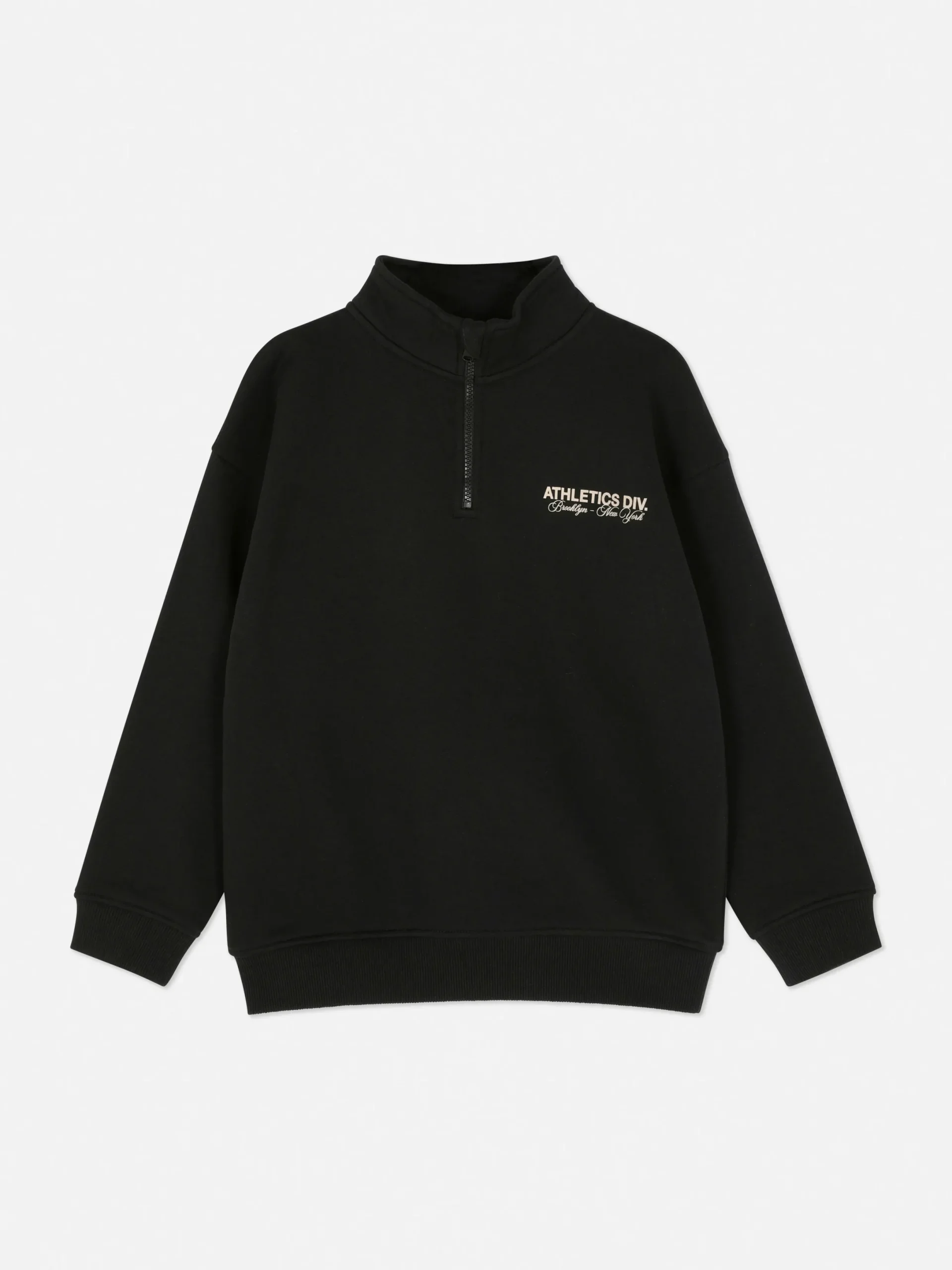 Sweats À Capuche Et Sweat-Shirts|Primark Sweat-shirt Graphique à Col Cheminée Noir