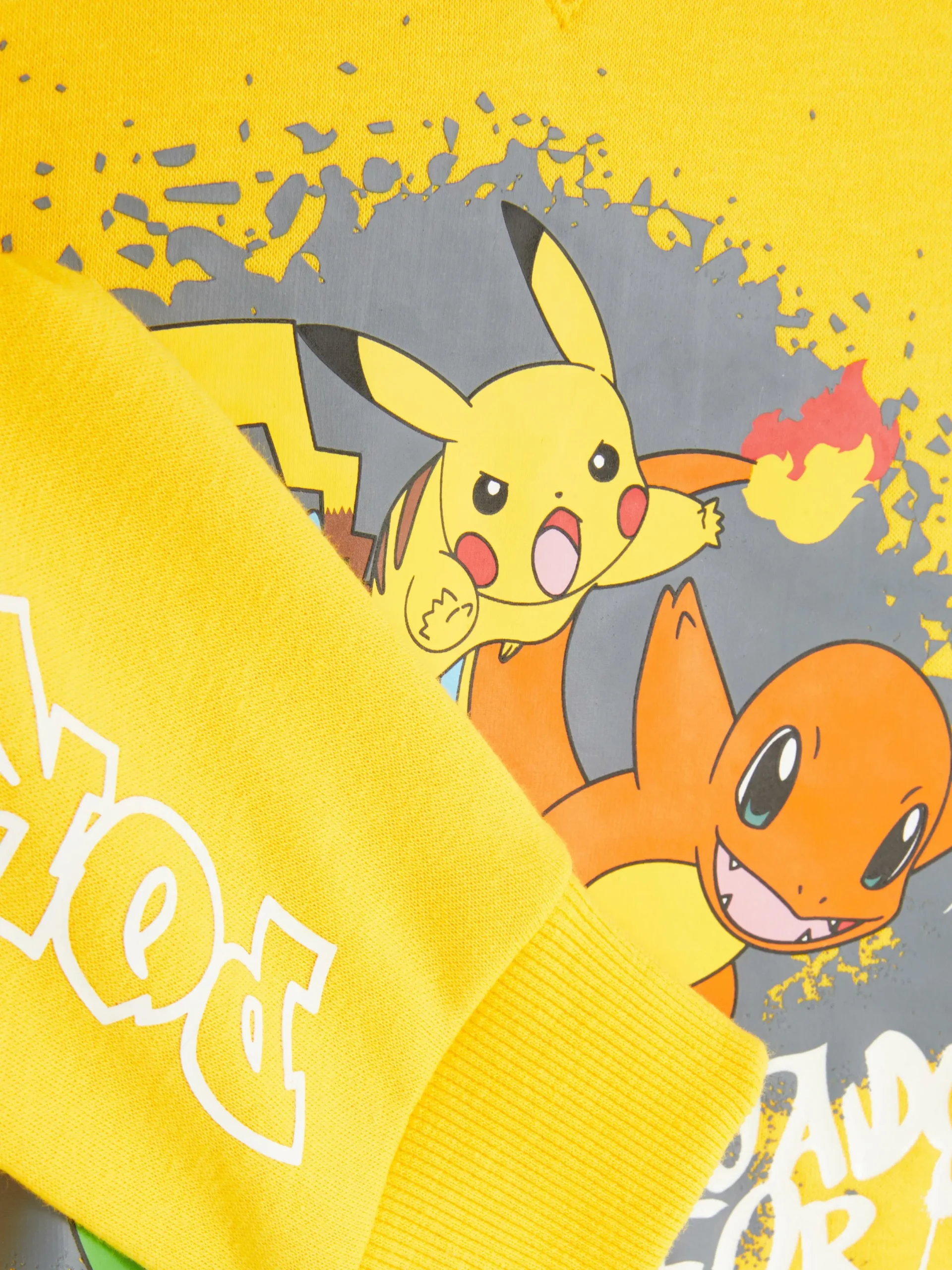 Sweats À Capuche Et Sweat-Shirts|Primark Sweat-shirt Graphique à Motif Graffiti Pokémon Jaune