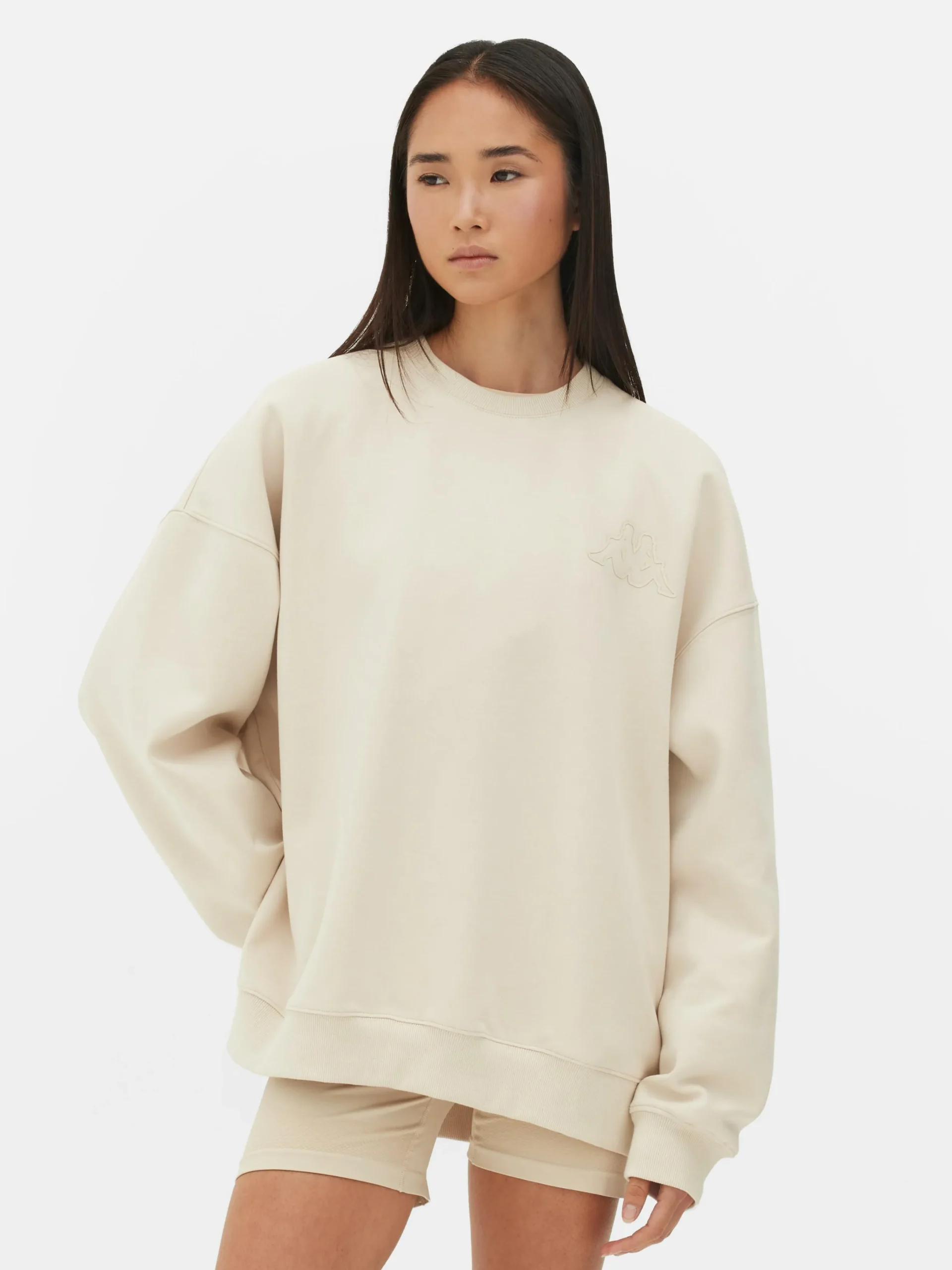 Vêtements De Sport|Primark Sweat-shirt Graphique Oversize Kappa X Écru