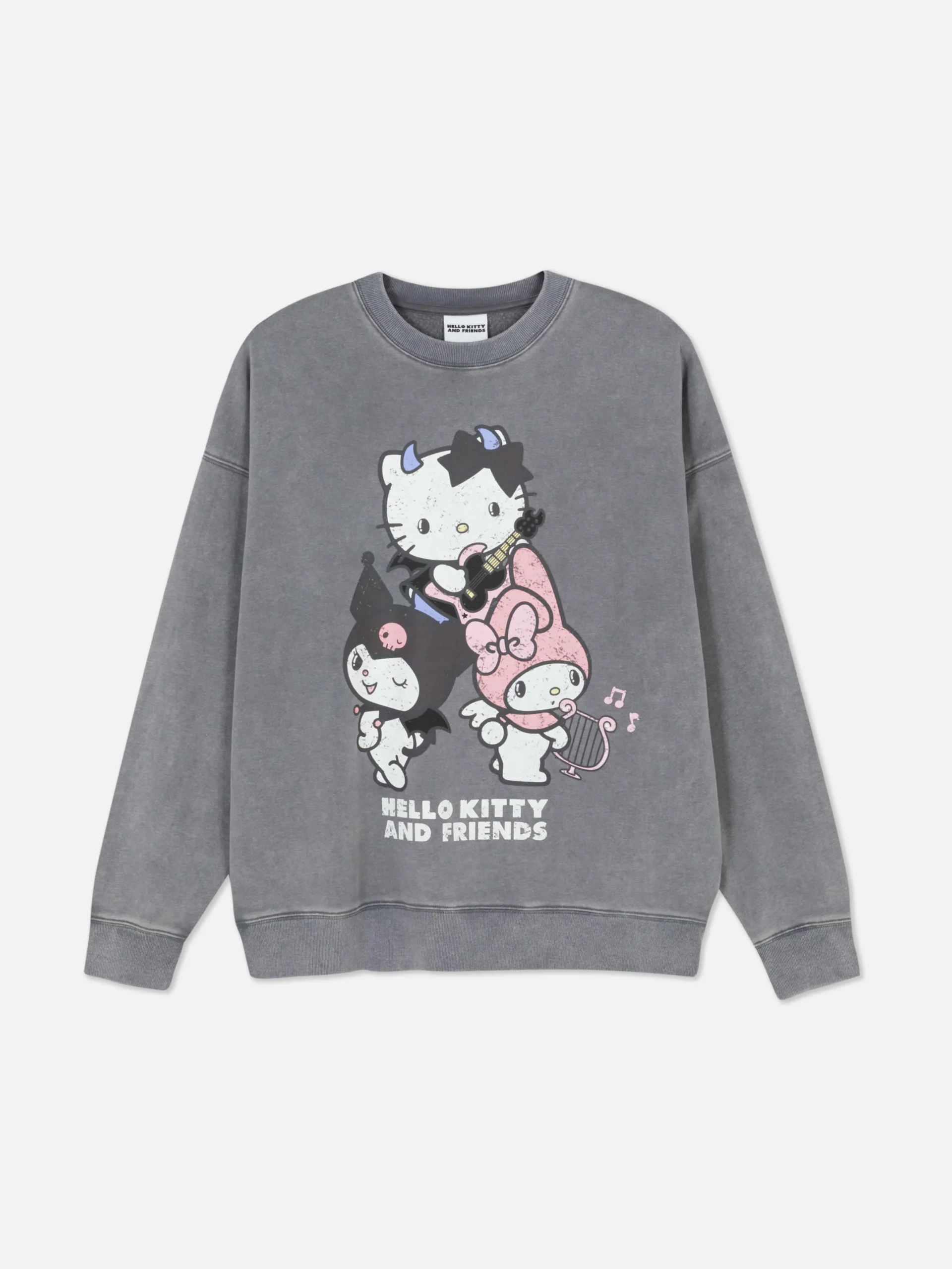 Sweats À Capuche Et Sweat-Shirts|Primark Sweat-shirt Hello Kitty And Friends à Coordonner Anthracite