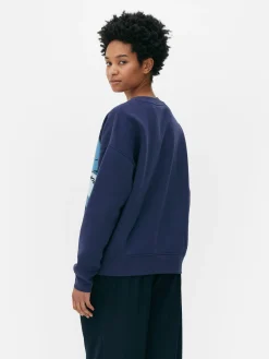 Sweats À Capuche Et Sweat-Shirts|Primark Sweat-shirt Large Disney Stitch Bleu marine