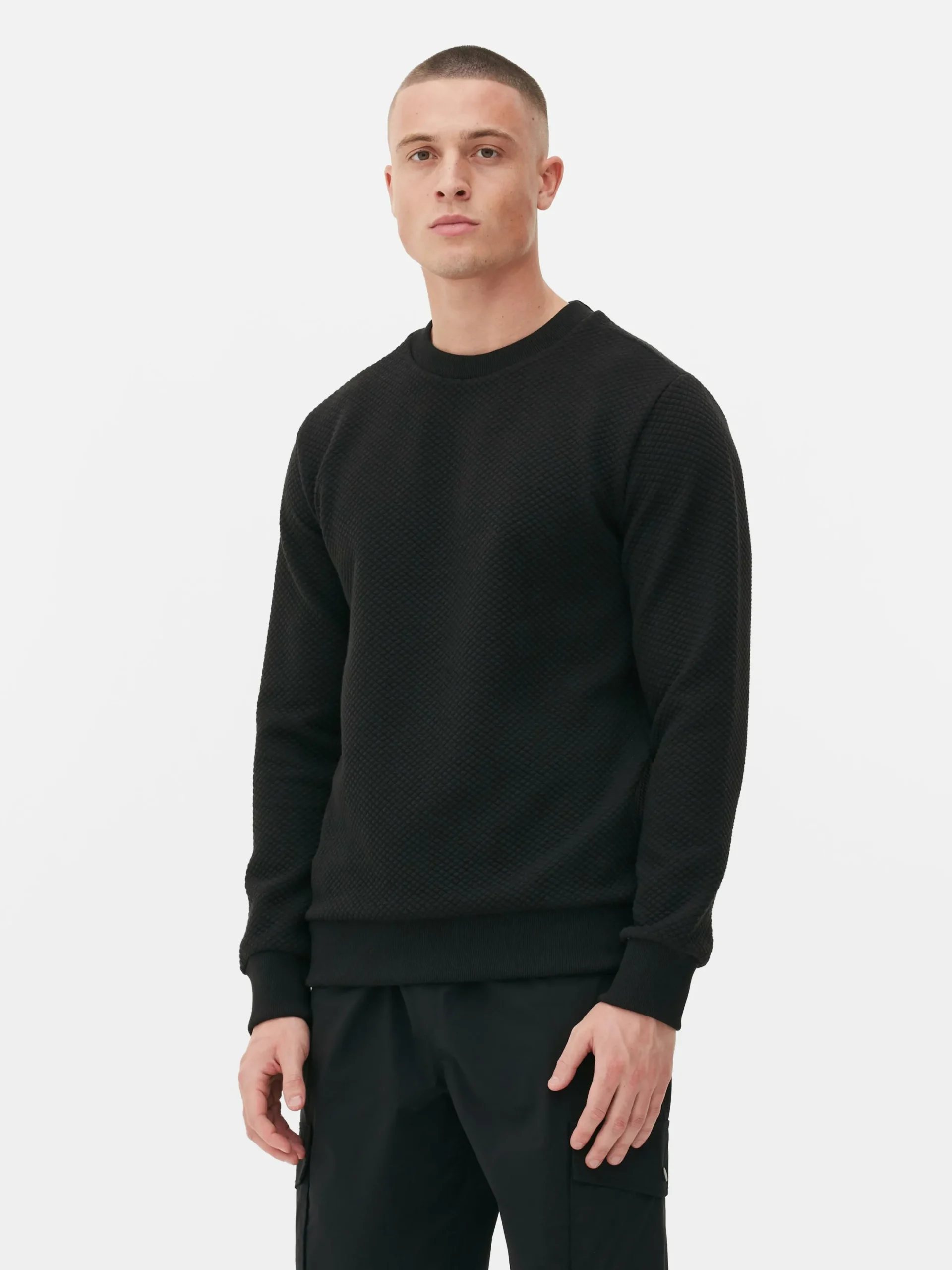 Sweats À Capuche Et Sweat-Shirts|Primark Sweat-shirt Matelassé à Motif Losanges Noir