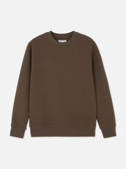 Sweats À Capuche Et Sweat-Shirts|Primark Sweat-shirt Matelassé à Motif Losanges Chocolat