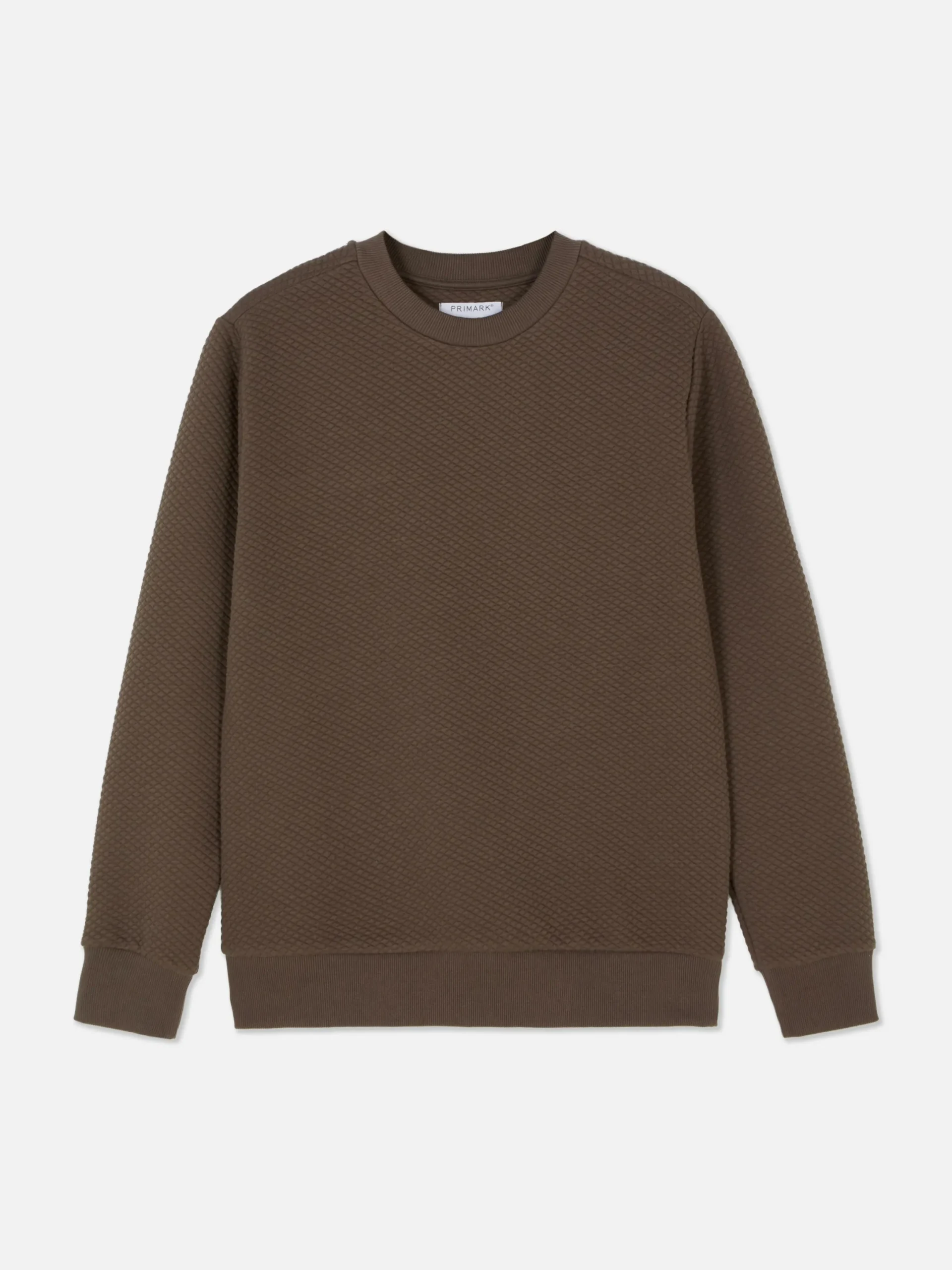 Sweats À Capuche Et Sweat-Shirts|Primark Sweat-shirt Matelassé à Motif Losanges Chocolat