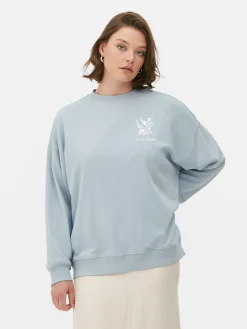 Sweats À Capuche Et Sweat-Shirts|Primark Sweat-shirt Oversize Graphique Bleu