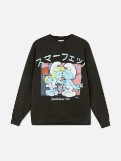 Sweats À Capuche Et Sweat-Shirts|Primark Sweat-shirt Oversize Graphique Les Schtroumpfs Anthracite