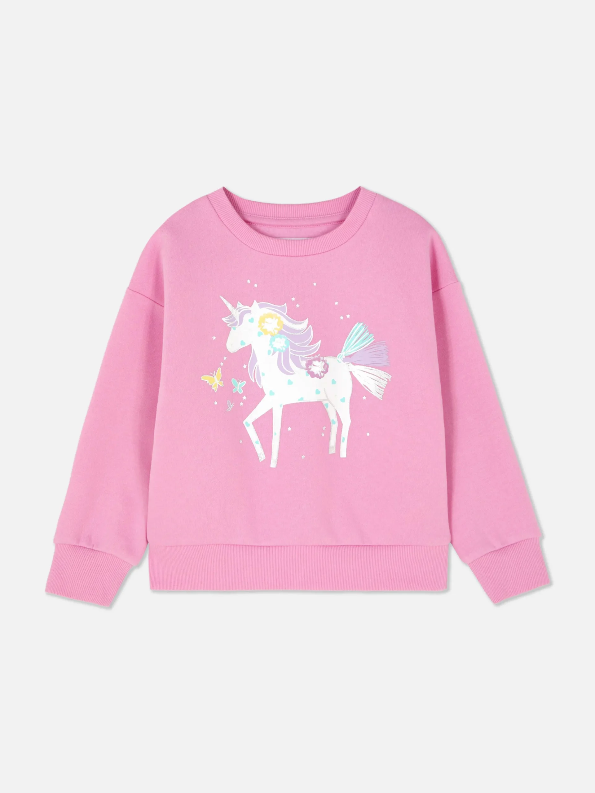 Sweats À Capuche Et Sweat-Shirts|Primark Sweat-shirt Ras Du Cou Graphique Rose