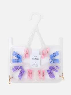 Solutions De Rangement Murales Et Cintres|Primark Étendoir Pliant à 24 Pinces Multicolore