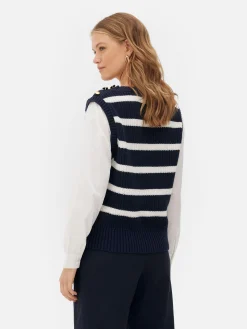 Pulls Et Gilets|Primark Tenue Deux-en-un Débardeur En Tricot Et Chemise Bleu marine
