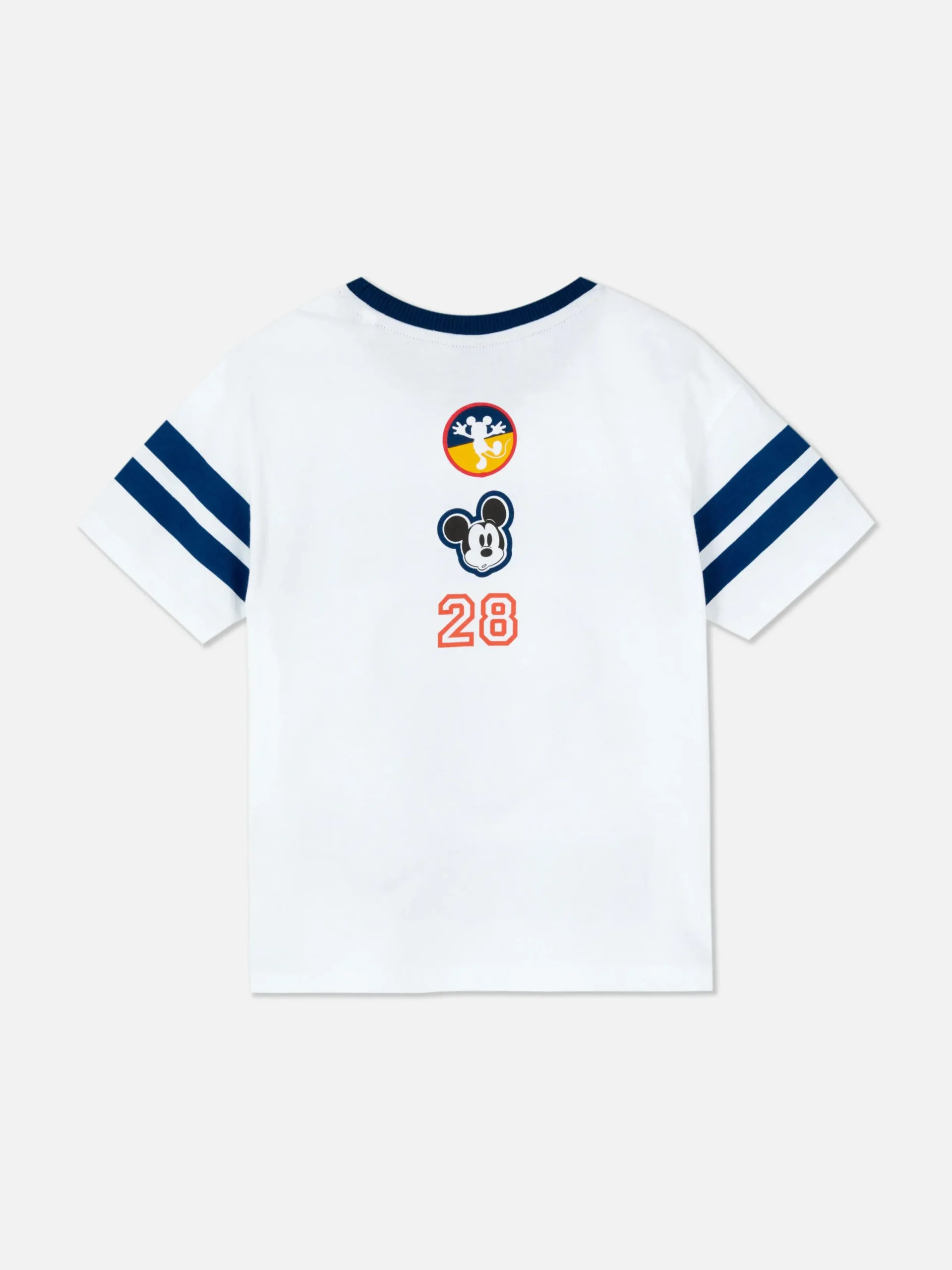 Hauts Et T-Shirts|Primark T-shirt à Bords Contrastés Disney Mickey Mouse Écru