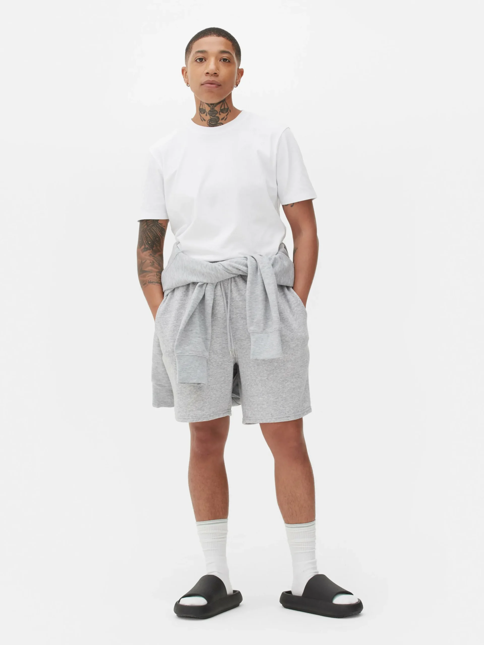 Hauts Et T-Shirts|Primark T-shirt à Col Ras-du-cou Coupe Regular Blanc