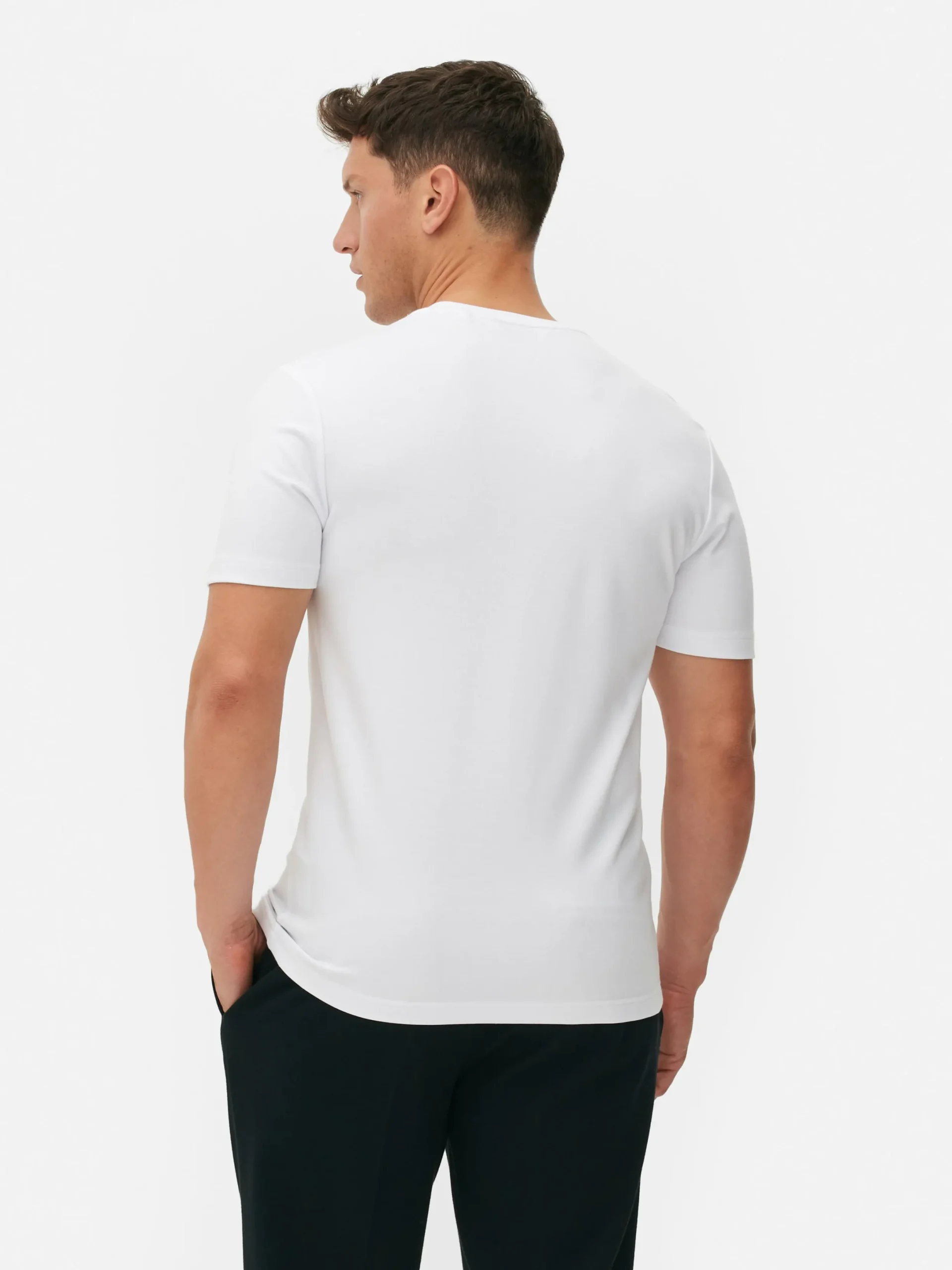 Hauts Et T-Shirts|Primark T-shirt à Col Ras-du-cou Kem Blanc