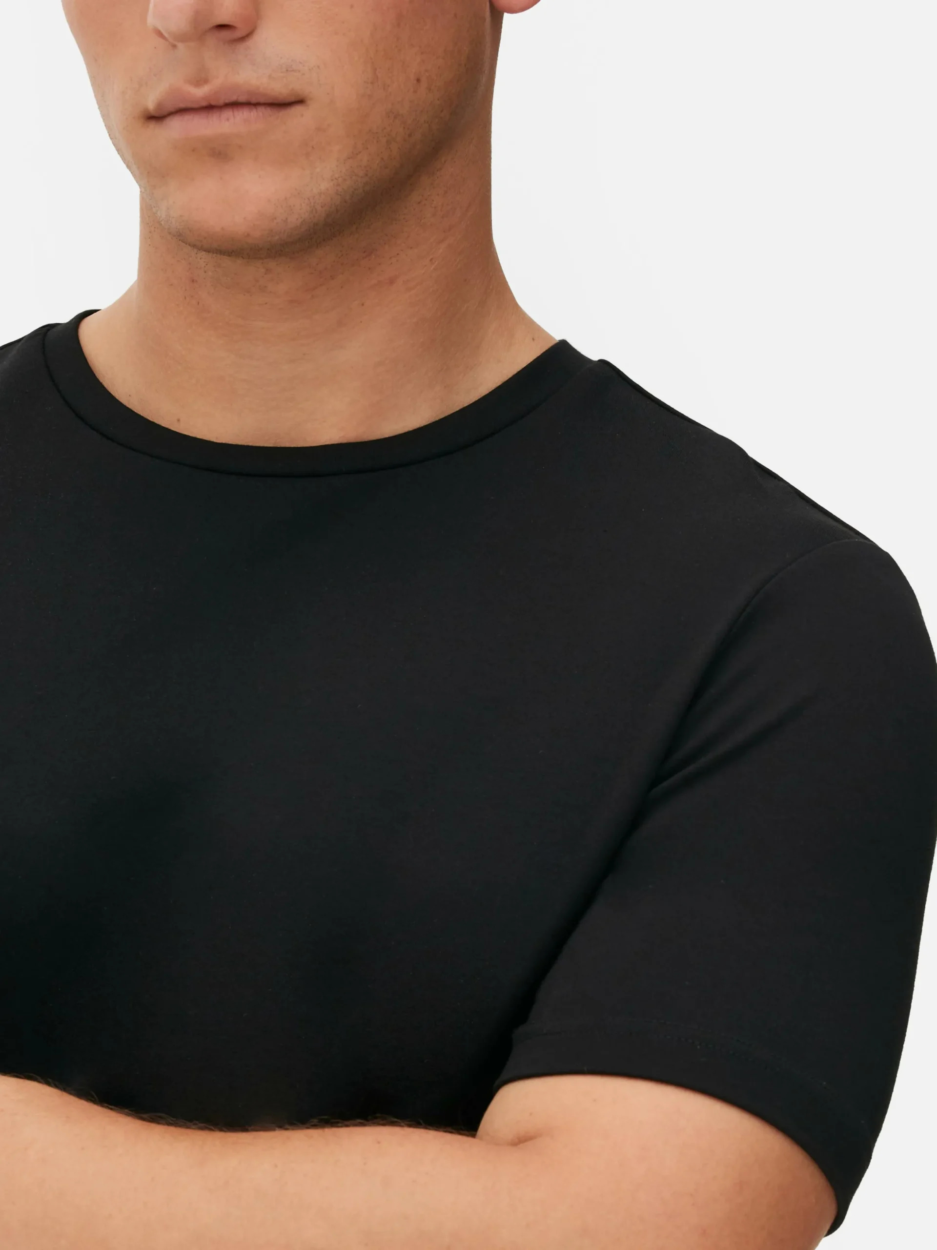Hauts Et T-Shirts|Primark T-shirt à Col Ras-du-cou Kem Noir