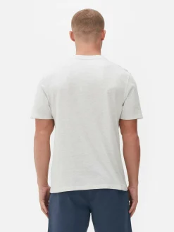 Hauts Et T-Shirts|Primark T-shirt à Imprimé Les Alpes Gris chiné