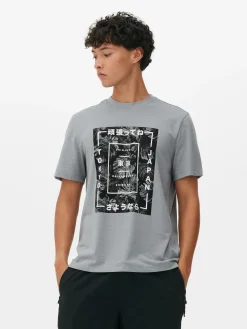 Hauts Et T-Shirts|Primark T-shirt à Imprimé Tokyo Gris