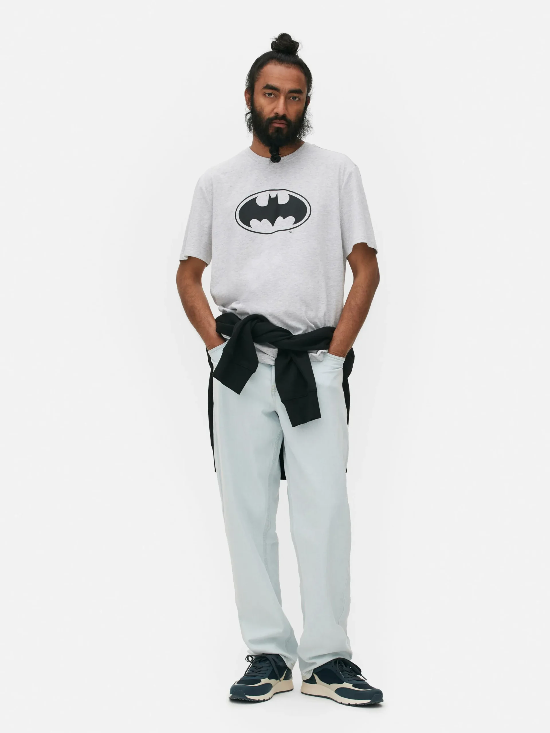 T-Shirts Et Sweat-Shirts À Motifs|Hauts Et T-Shirts|Primark T-shirt à Logo Batman Gris chiné