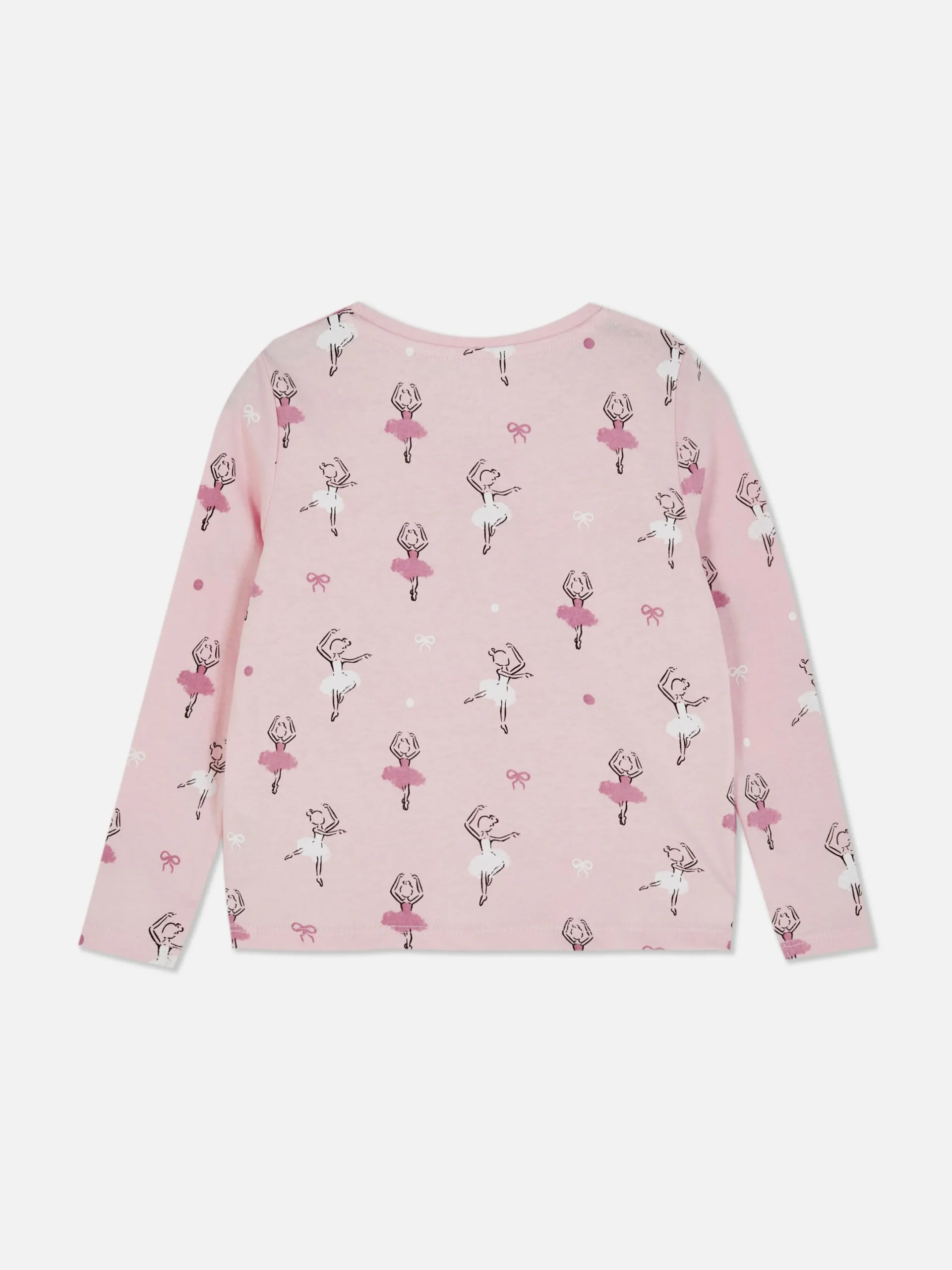 Hauts Et T-Shirts|Primark T-shirt à Manches Longues Et Motif Ballet Rose