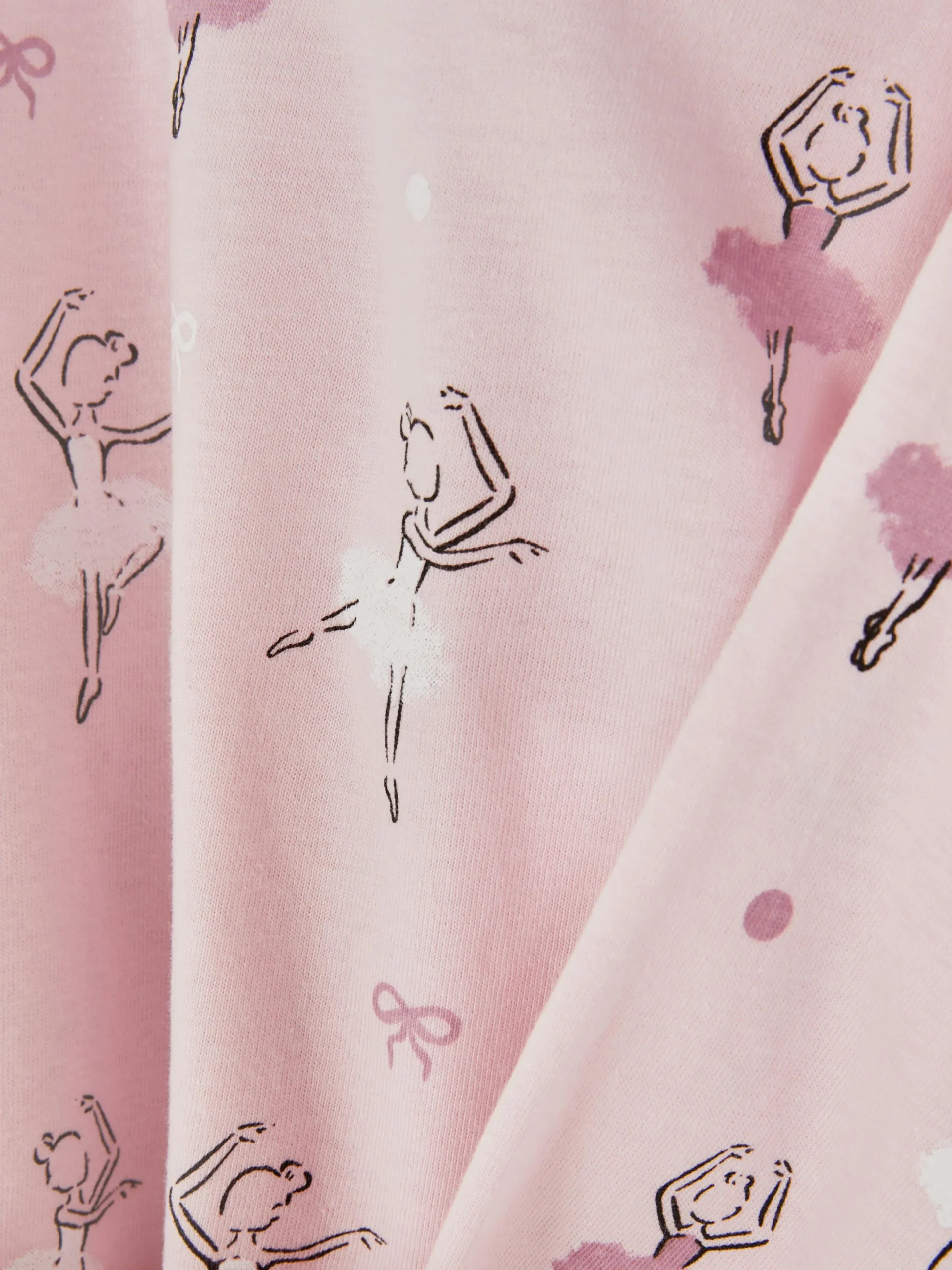 Hauts Et T-Shirts|Primark T-shirt à Manches Longues Et Motif Ballet Rose