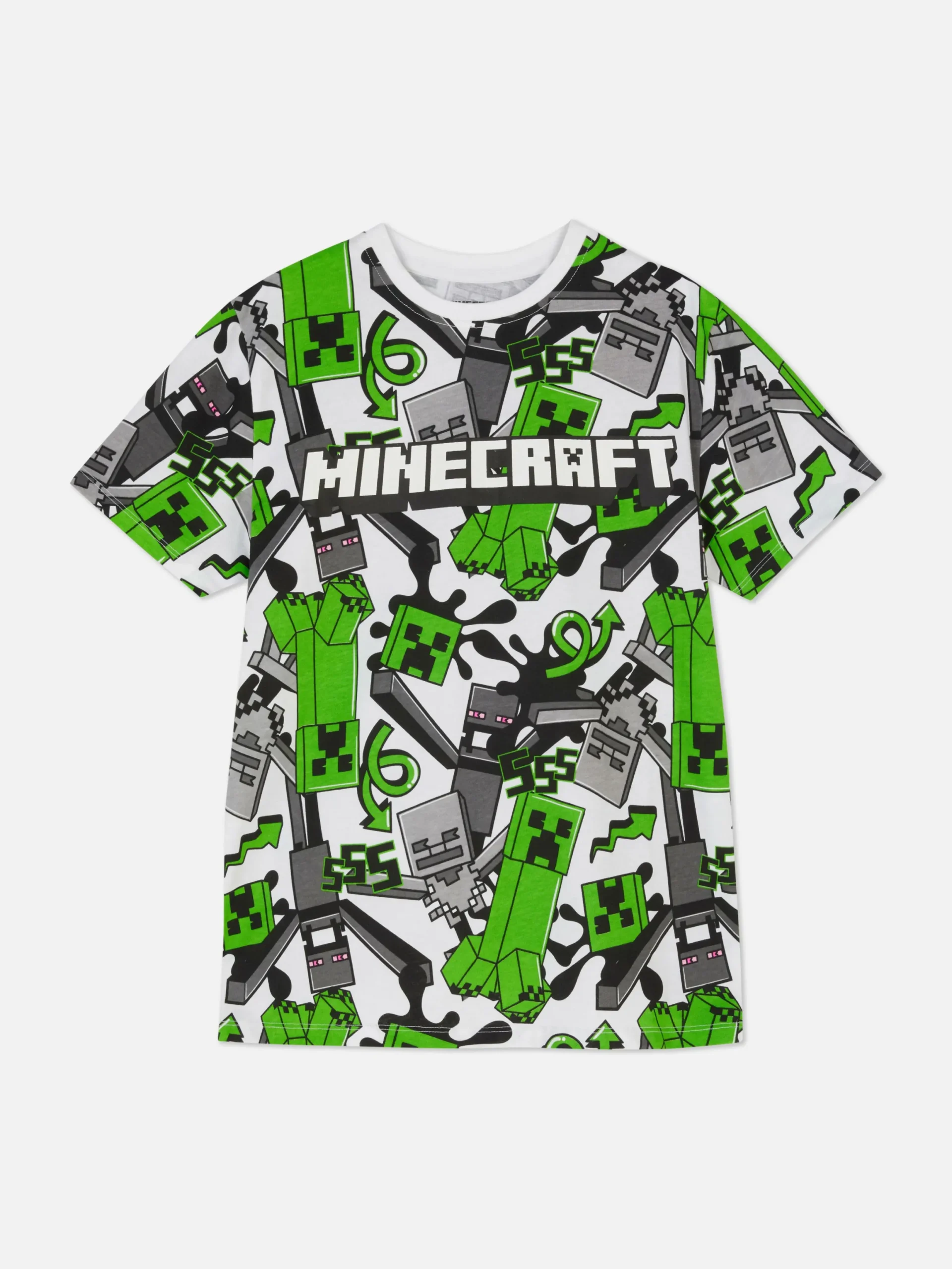 Hauts Et T-Shirts|Primark T-shirt à Motif Minecraft Creeper Multicolore