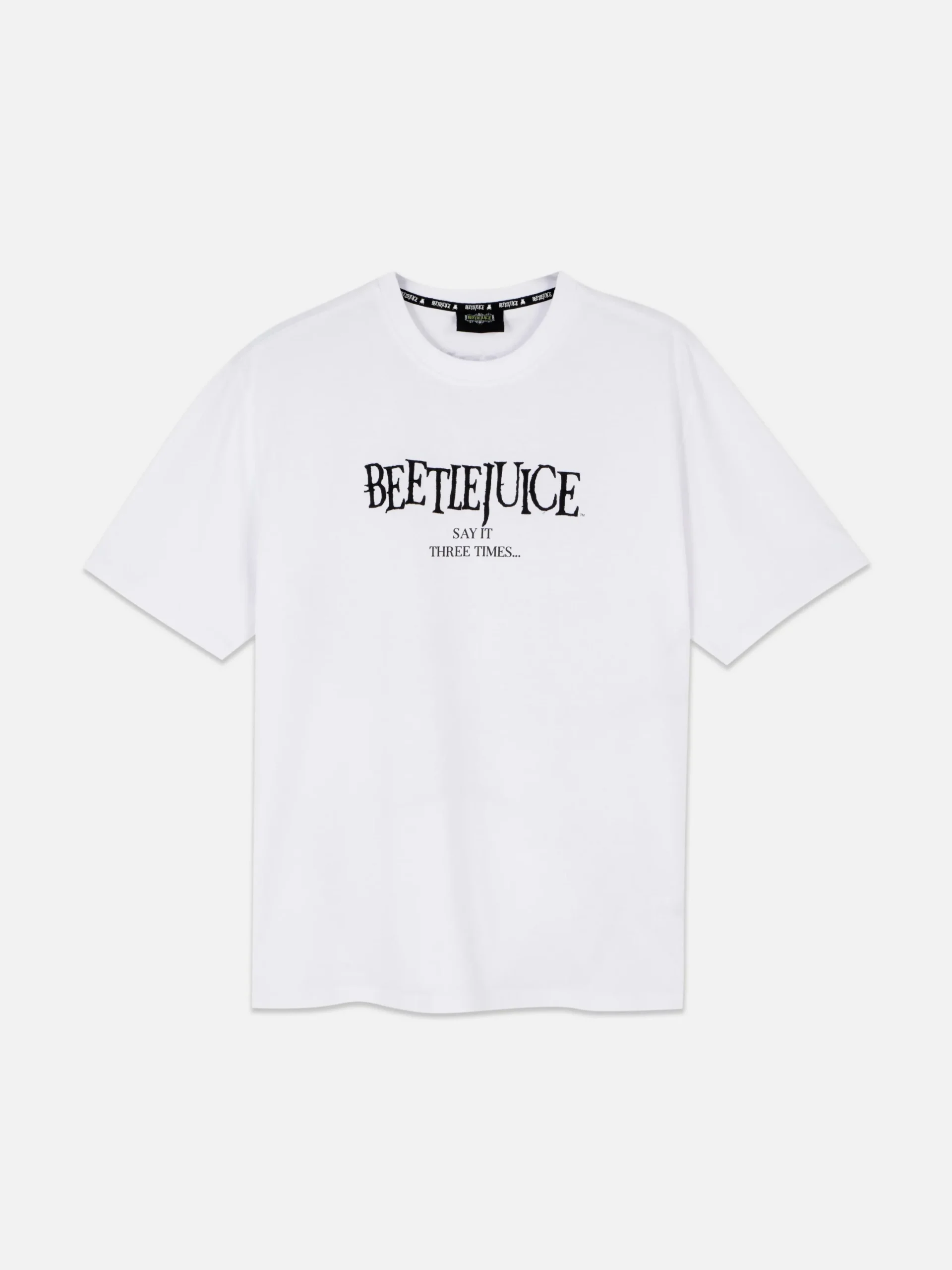 T-Shirts Et Sweat-Shirts À Motifs|Beetlejuice|Primark T-shirt à Motif Répétitif Beetlejuice Blanc
