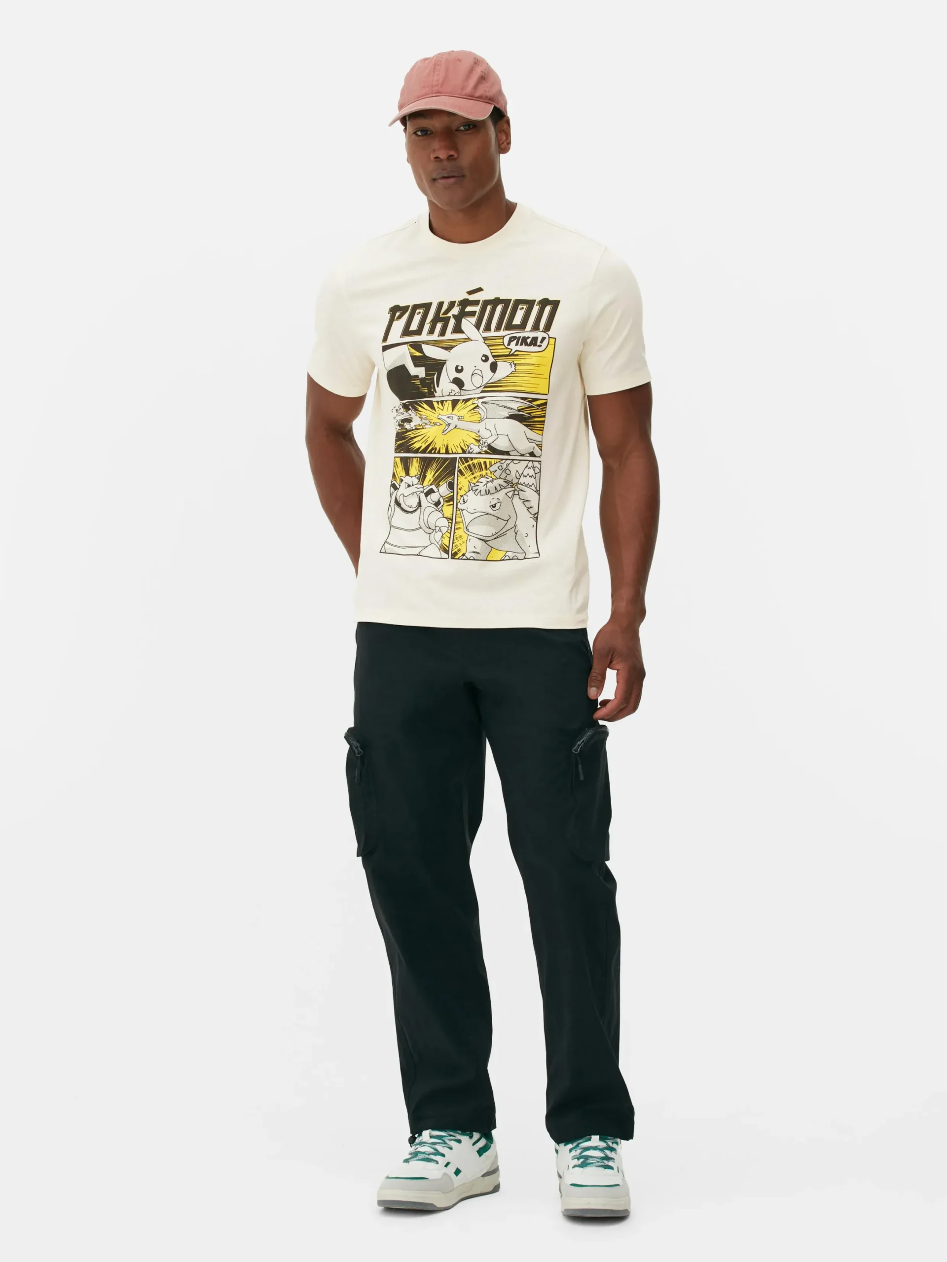 Hauts Et T-Shirts|Primark T-shirt à Motifs Style Bande Dessinée Pokémon Grège
