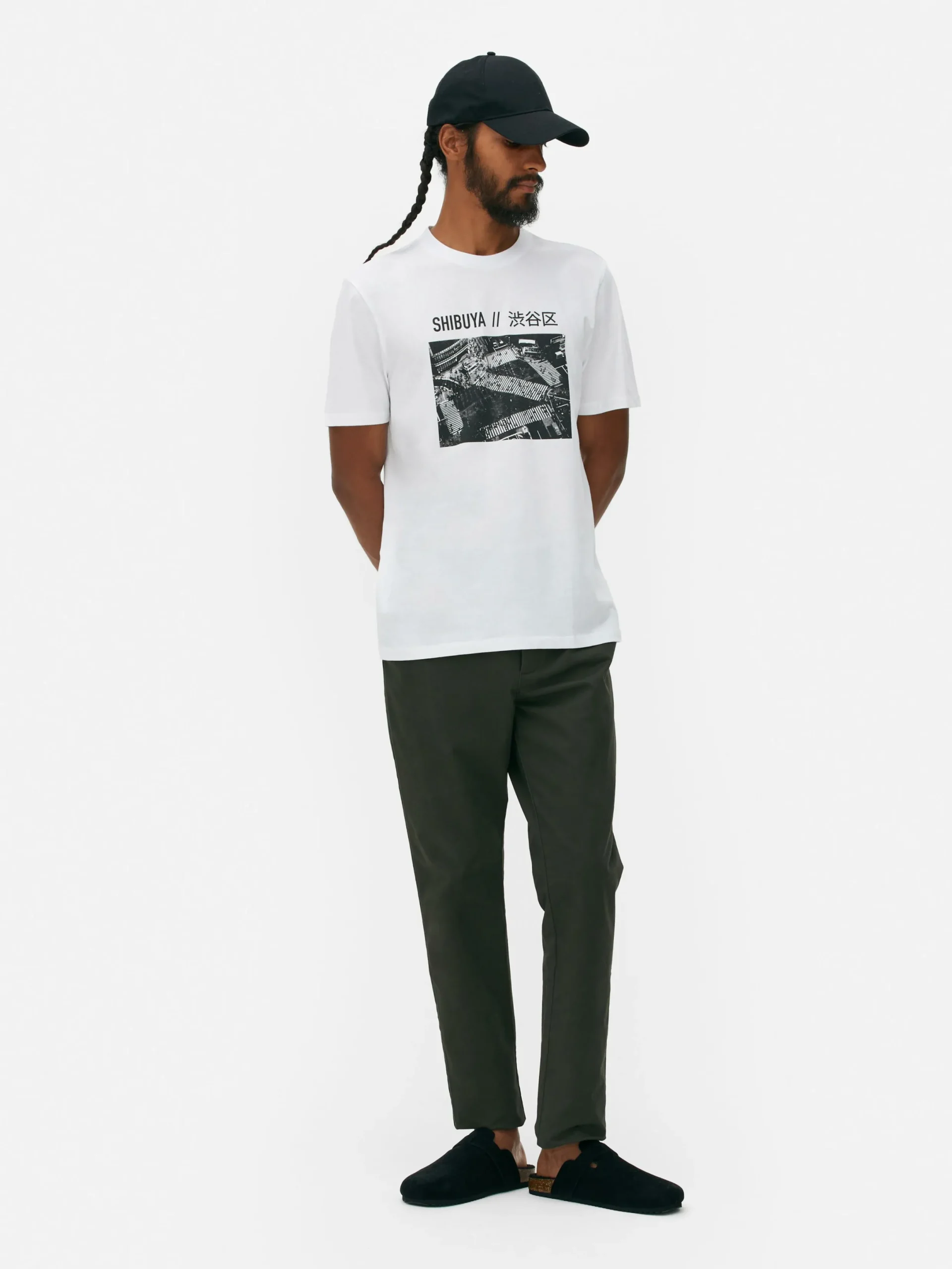 Hauts Et T-Shirts|Primark T-shirt Avec Photographie Carrefour De Shibuya Blanc