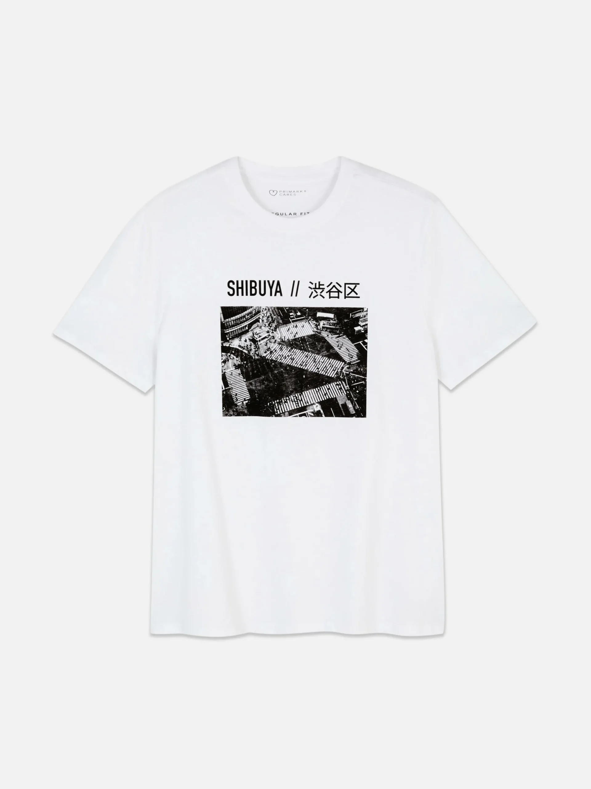 Hauts Et T-Shirts|Primark T-shirt Avec Photographie Carrefour De Shibuya Blanc