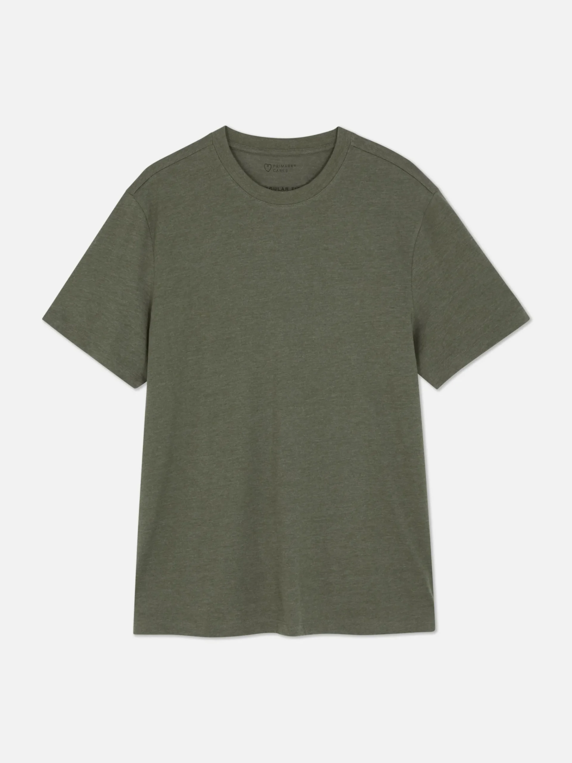 Hauts Et T-Shirts|Primark T-shirt Chiné Coupe Regular Kaki