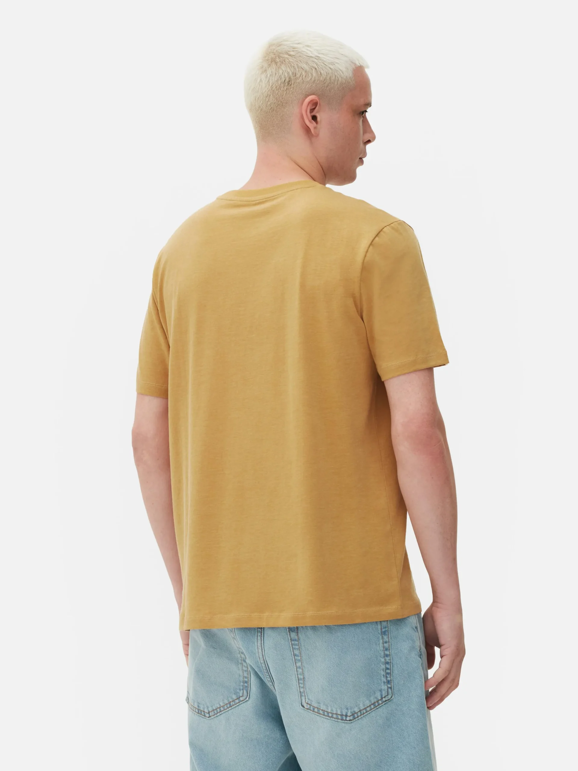 Hauts Et T-Shirts|Primark T-shirt Chiné Coupe Regular Jaune moutarde