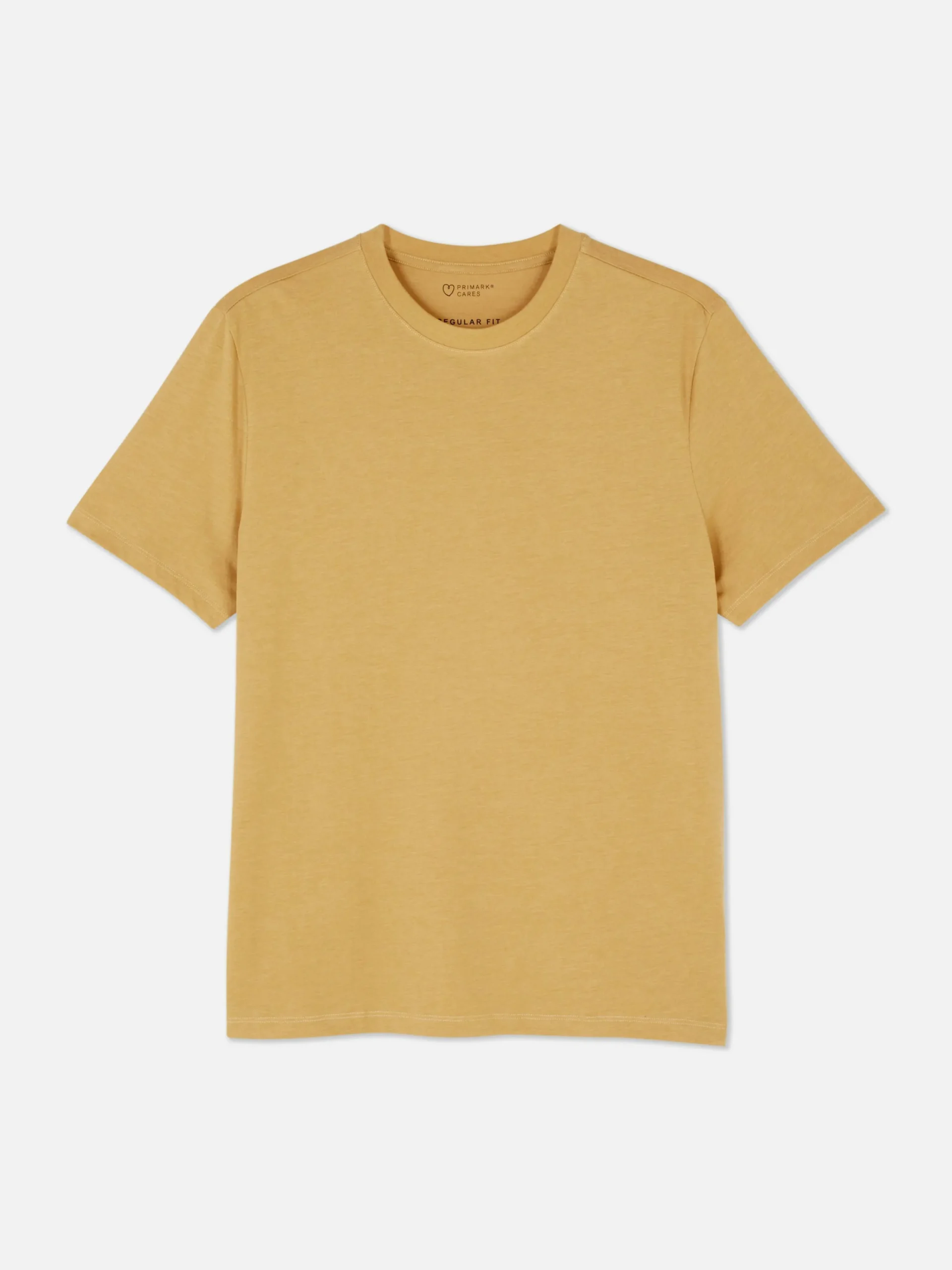 Hauts Et T-Shirts|Primark T-shirt Chiné Coupe Regular Jaune moutarde
