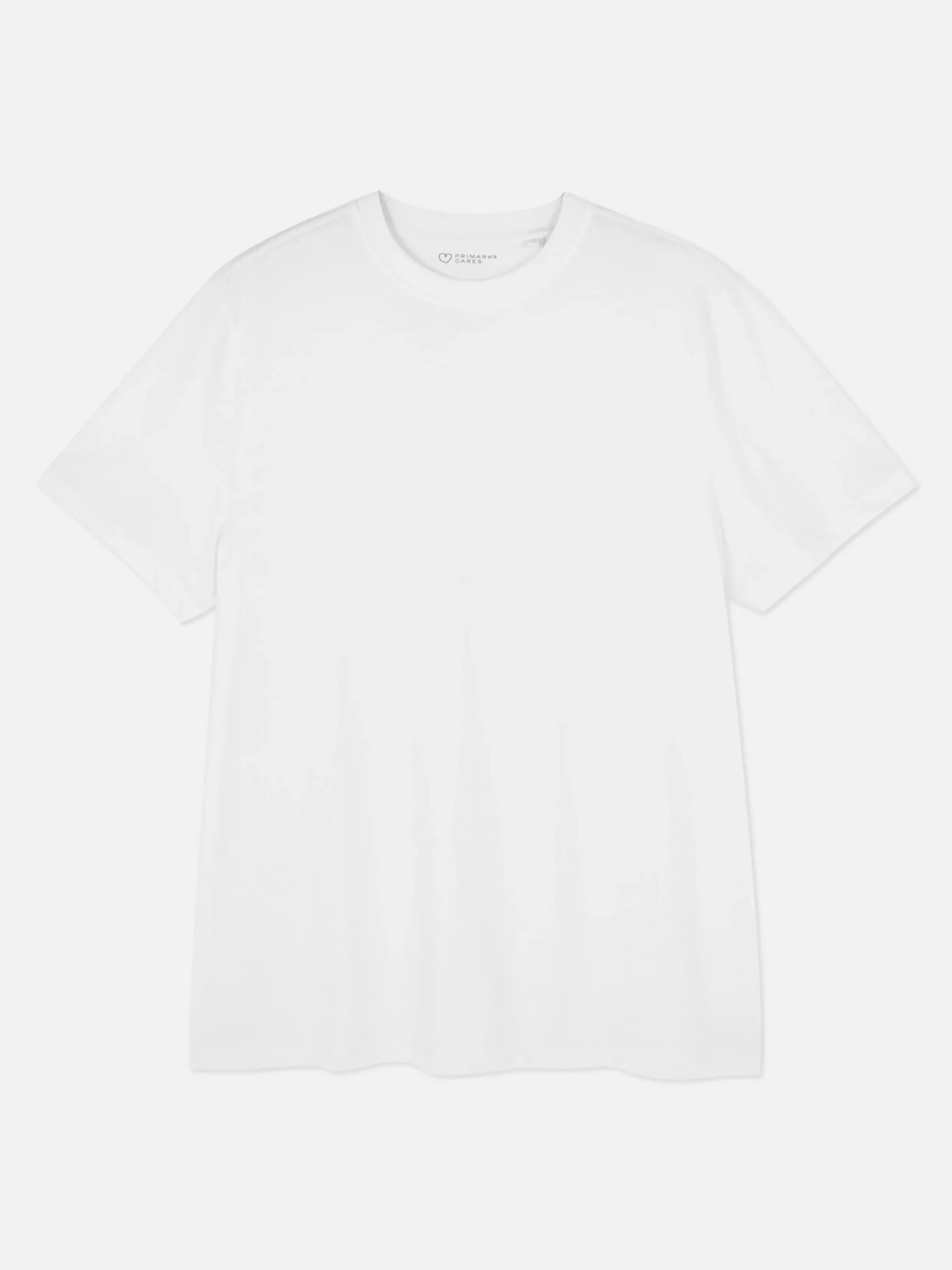 Hauts Et T-Shirts|Primark T-shirt Col Ras-du-cou Coupe Regular Blanc