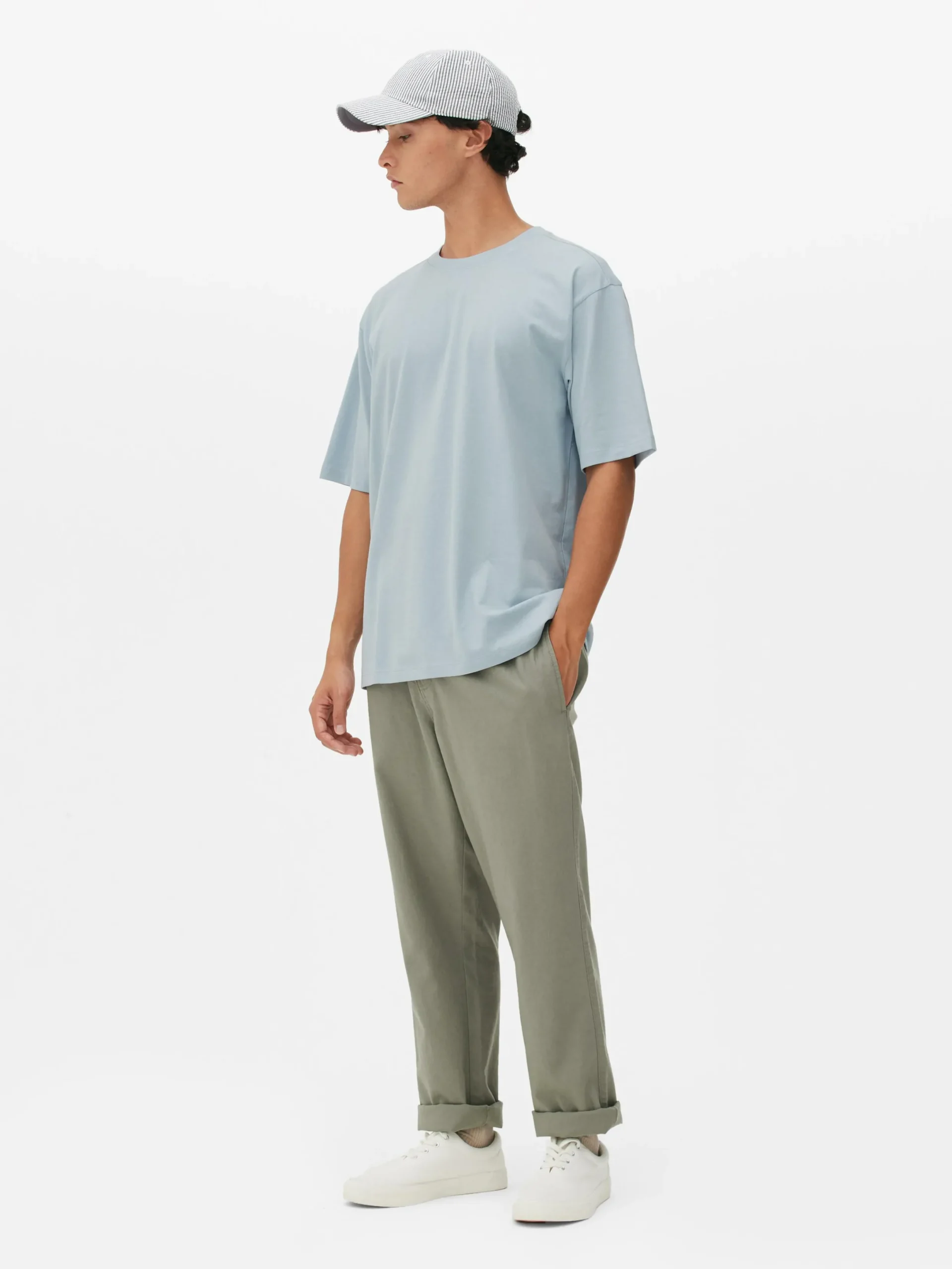 Hauts Et T-Shirts|Primark T-shirt Coupe Décontractée Bleu clair