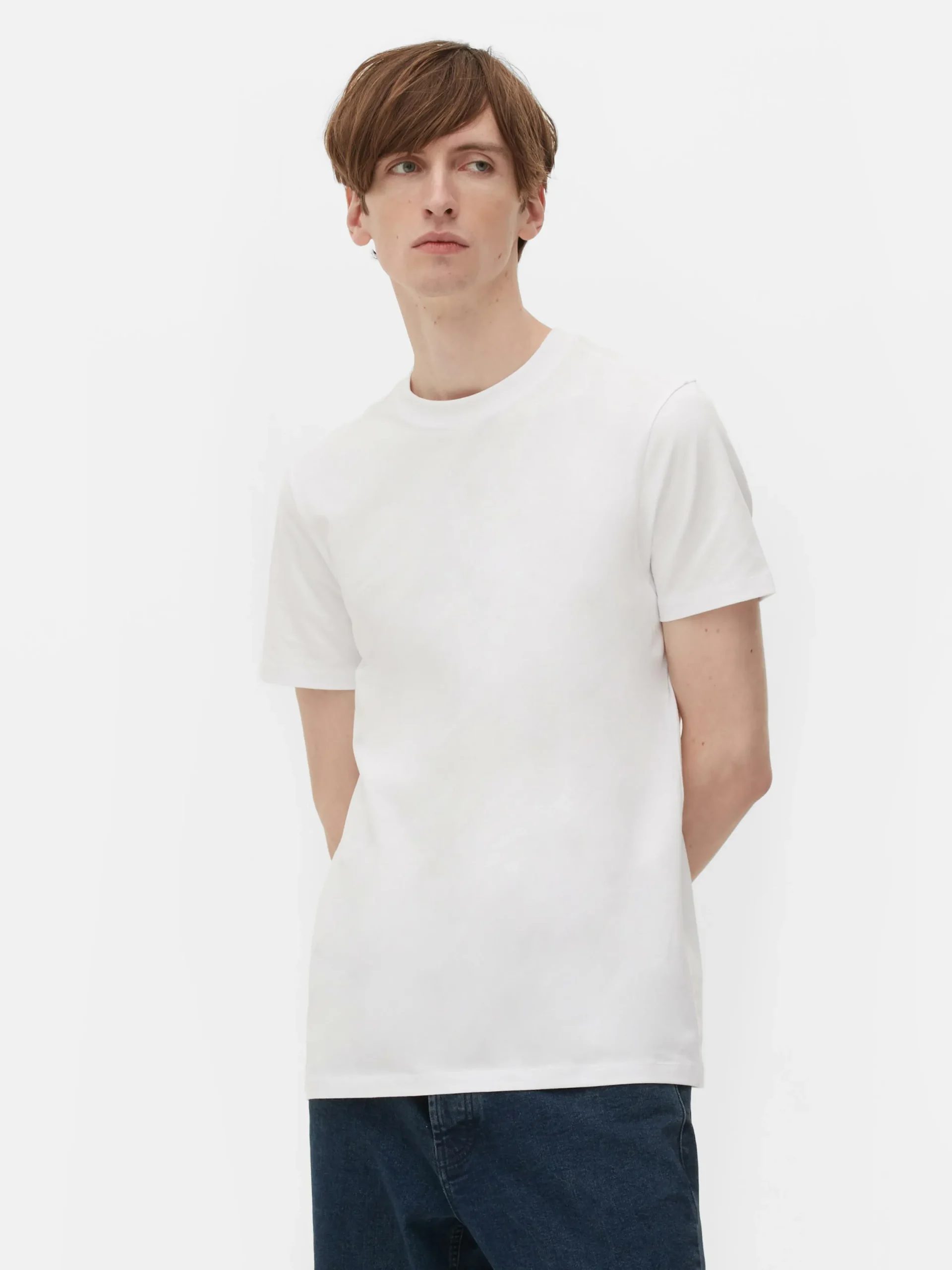 Hauts Et T-Shirts|Primark T-shirt Coupe Slim Blanc